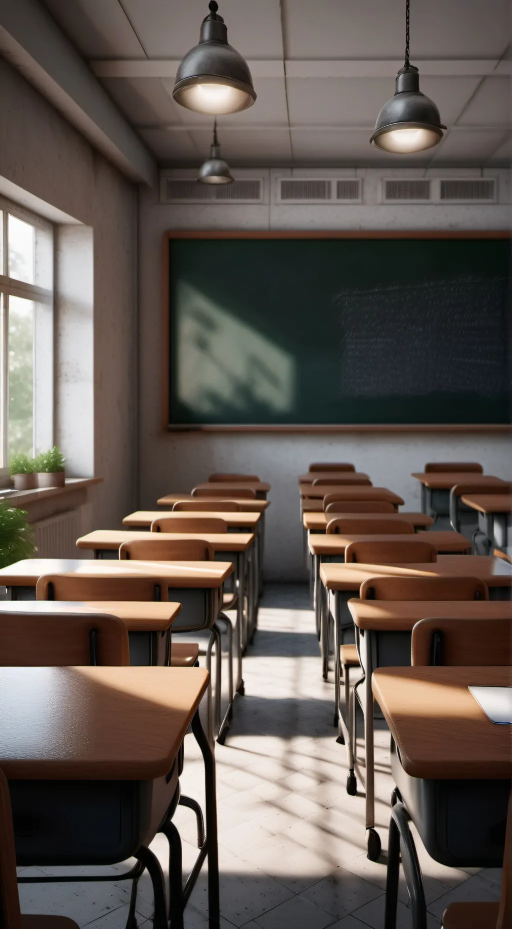 ai character: 1 👸 and 🐺 school background