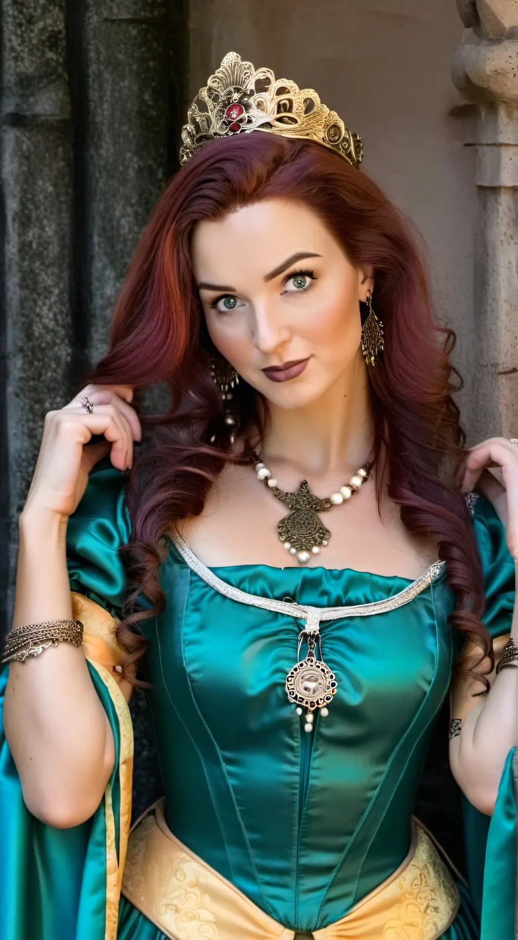 ai character: Queen Adeline  background