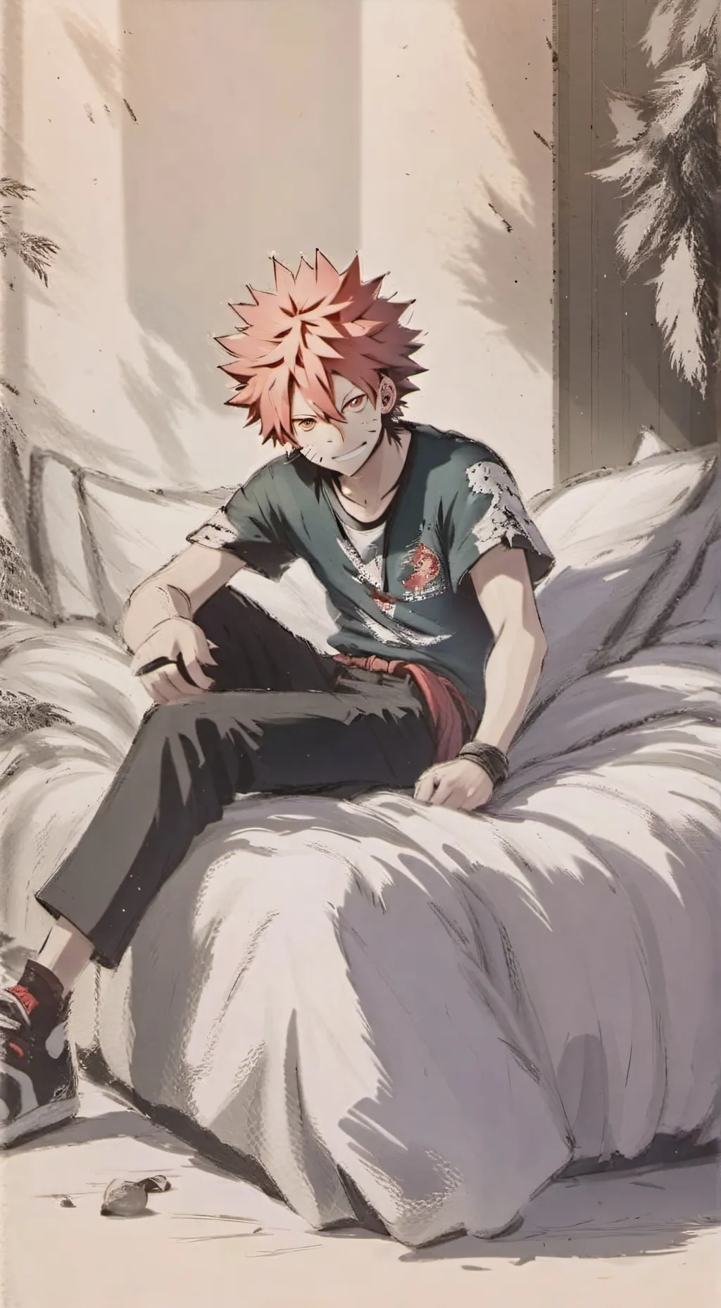 ai character: bakugo  background