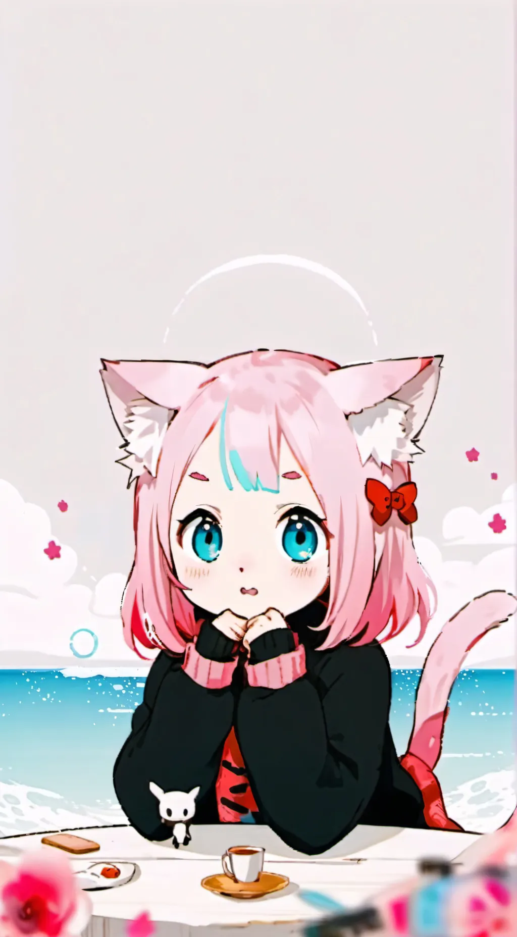 ai character: Pinky Paws background
