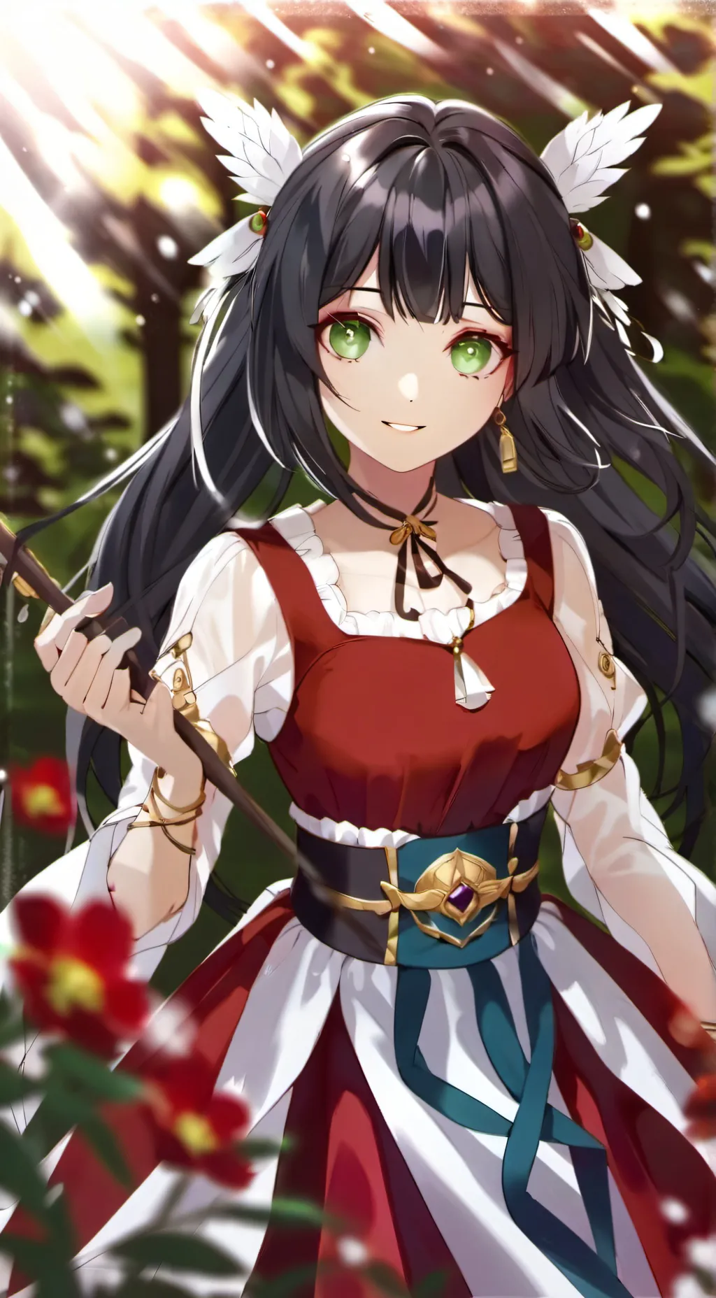 ai character: Chistmas morning  background