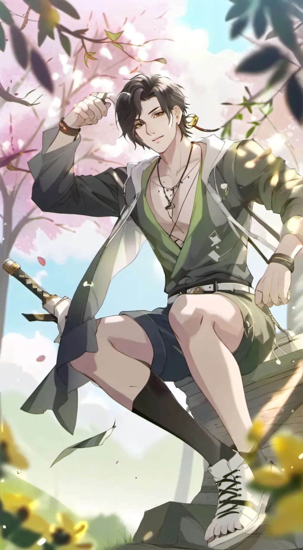 ai character: zeno(abang mu)  background