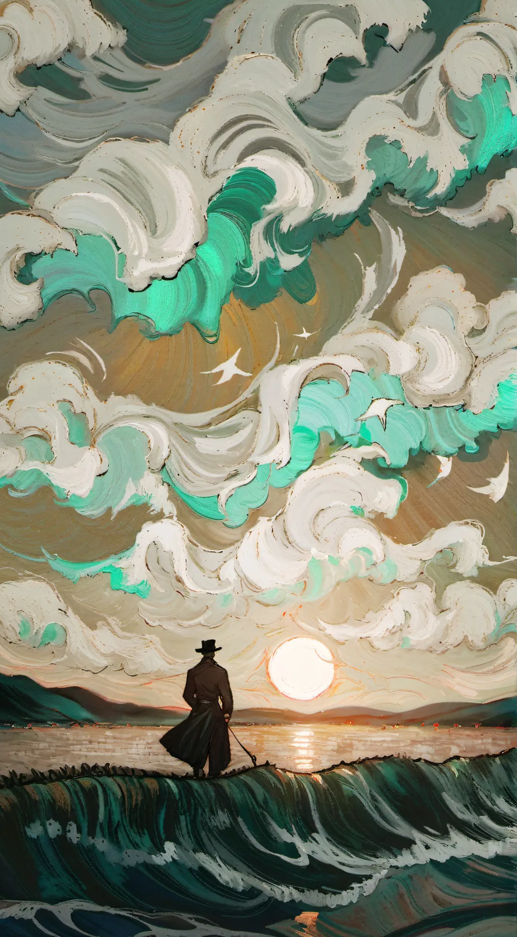 ai character: SC Beach background