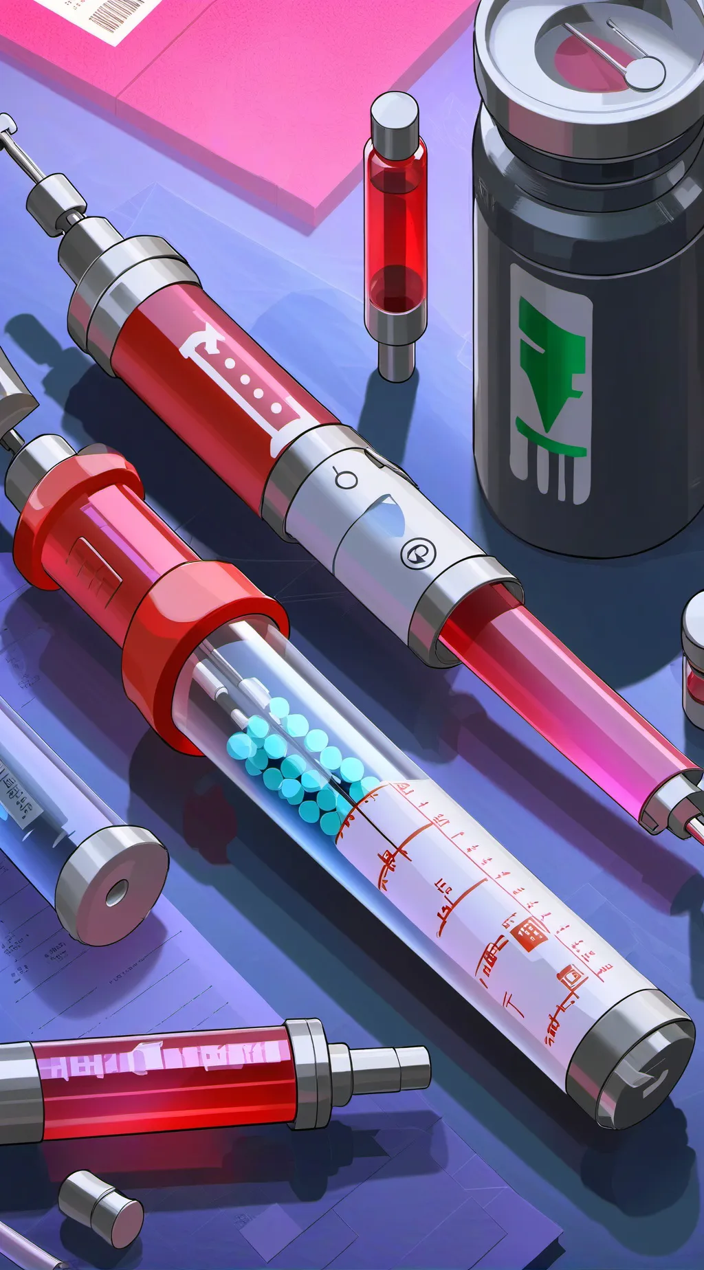 ai character: Hybrid syringe background