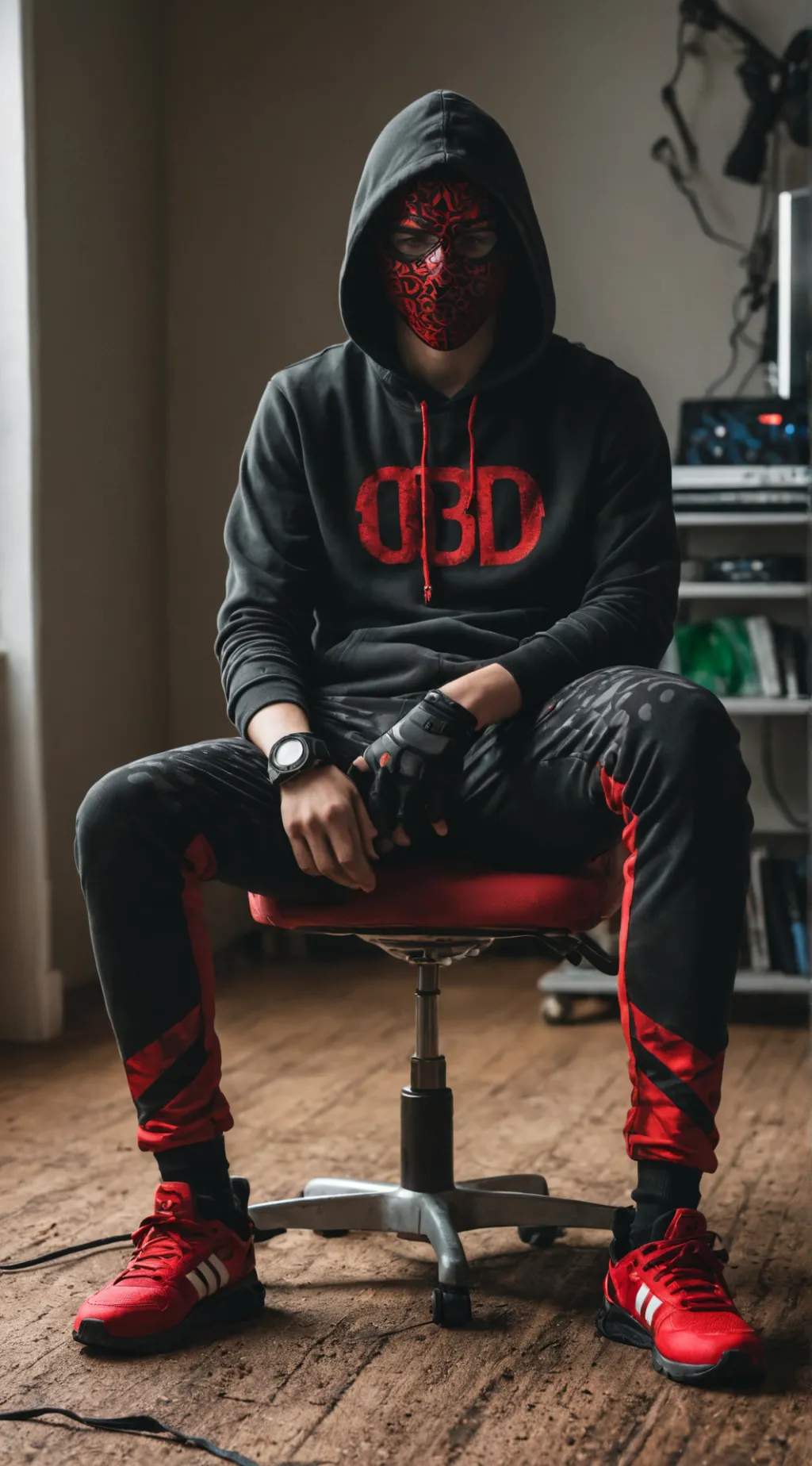 ai character: Ambiguous666 🖥✂️🏹 background