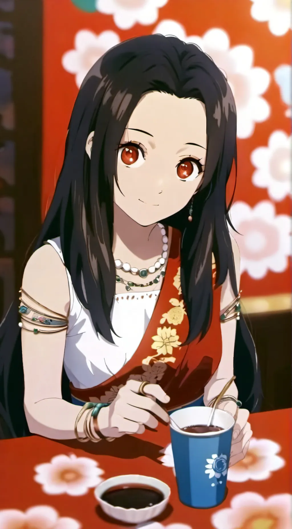 ai character: mha momo x yn background