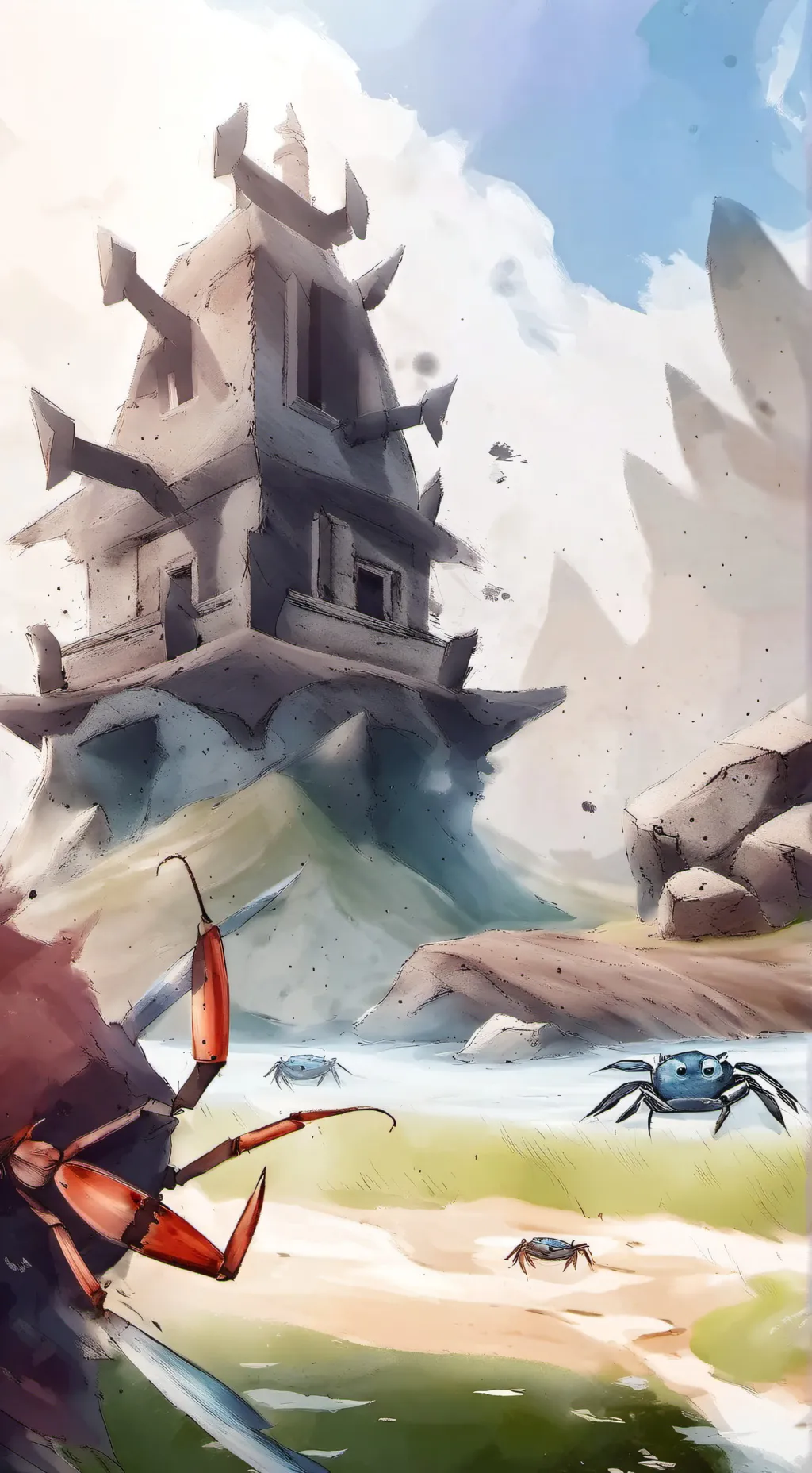 ai character: golden wasteland background