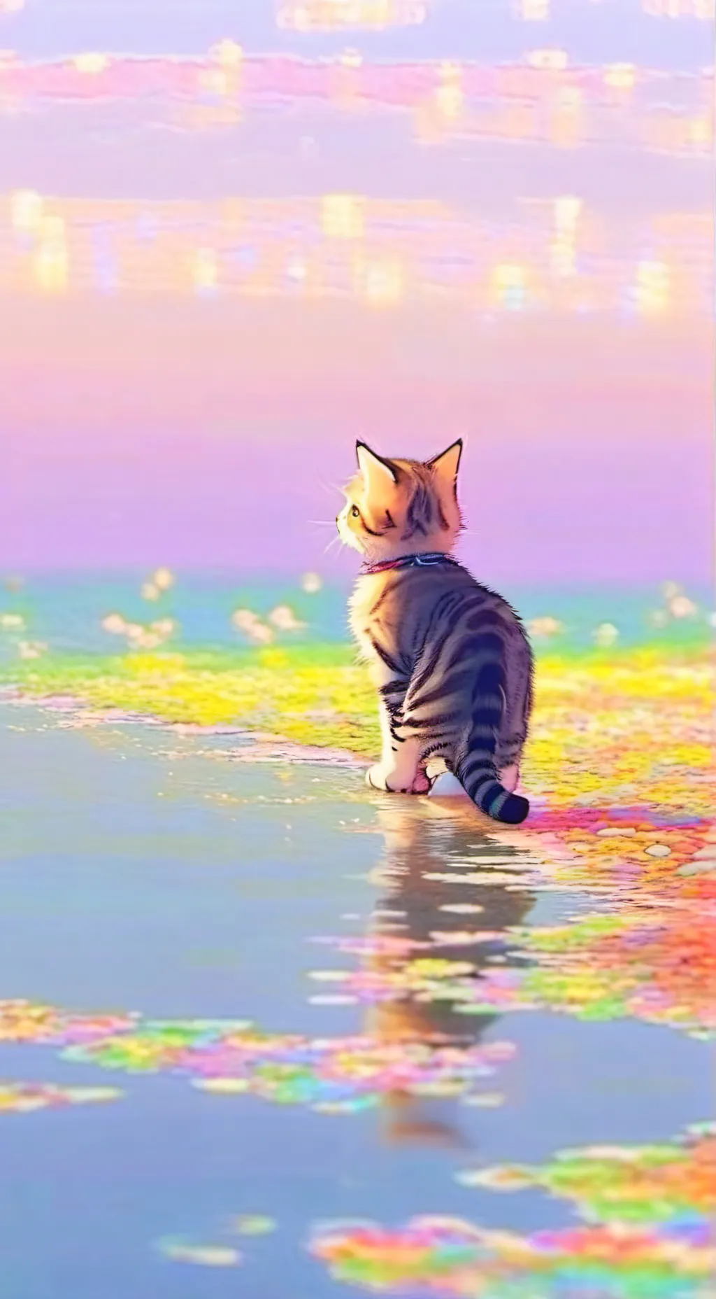 ai character: baby cat human  background