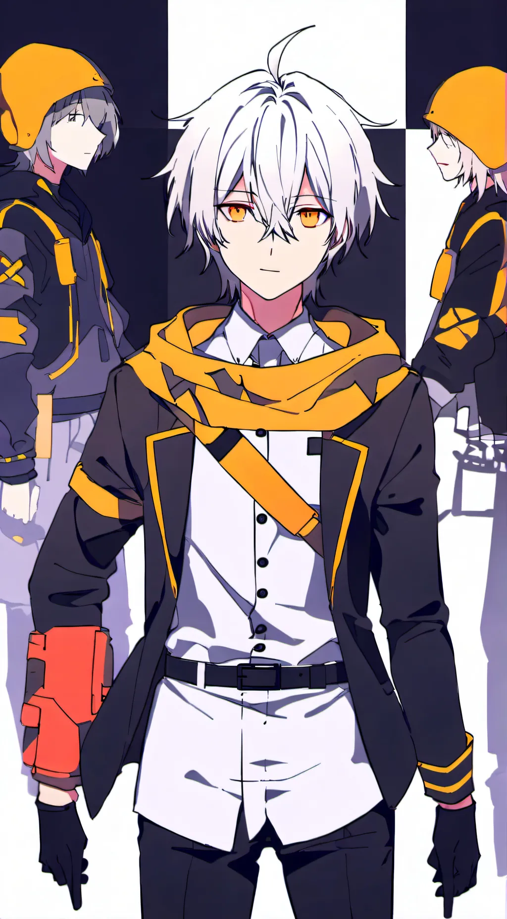 ai character: hero group  background