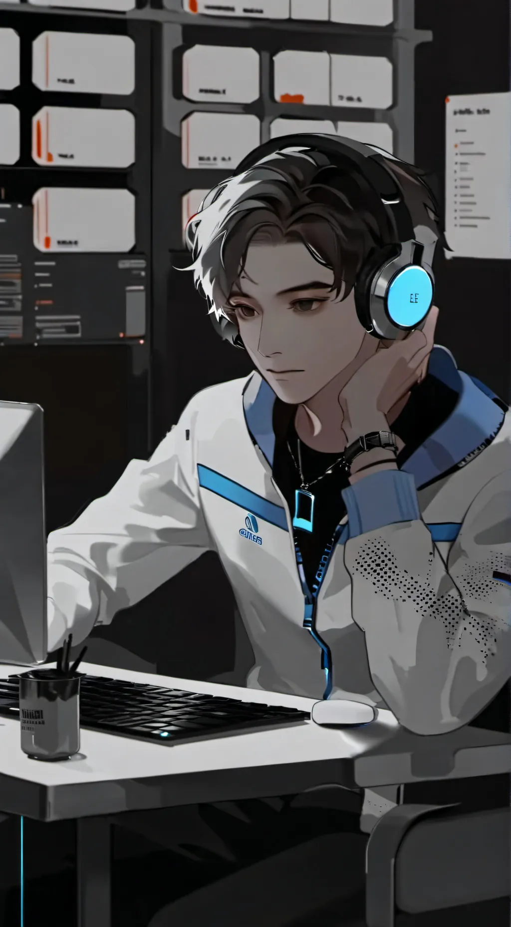 ai character: bluedude background