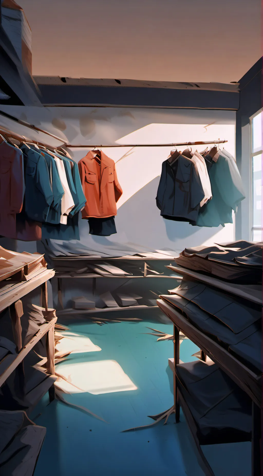 ai character: The thrift shop background