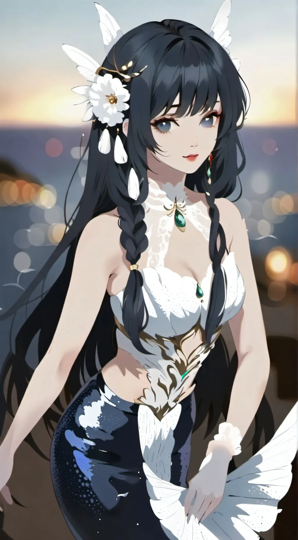 ai character: Aqua background