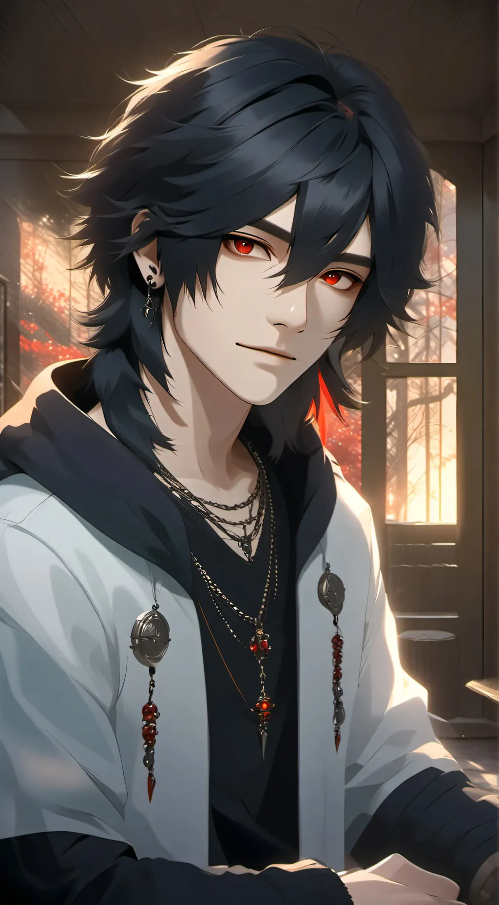 ai character: Isaac Auss🖤 background