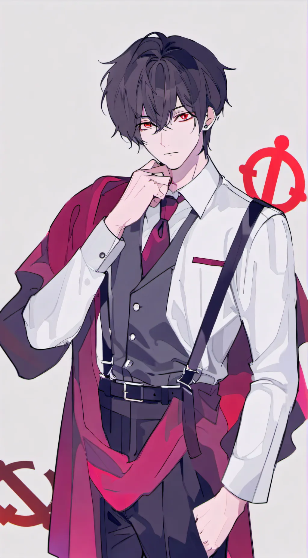 ai character: 落言 background