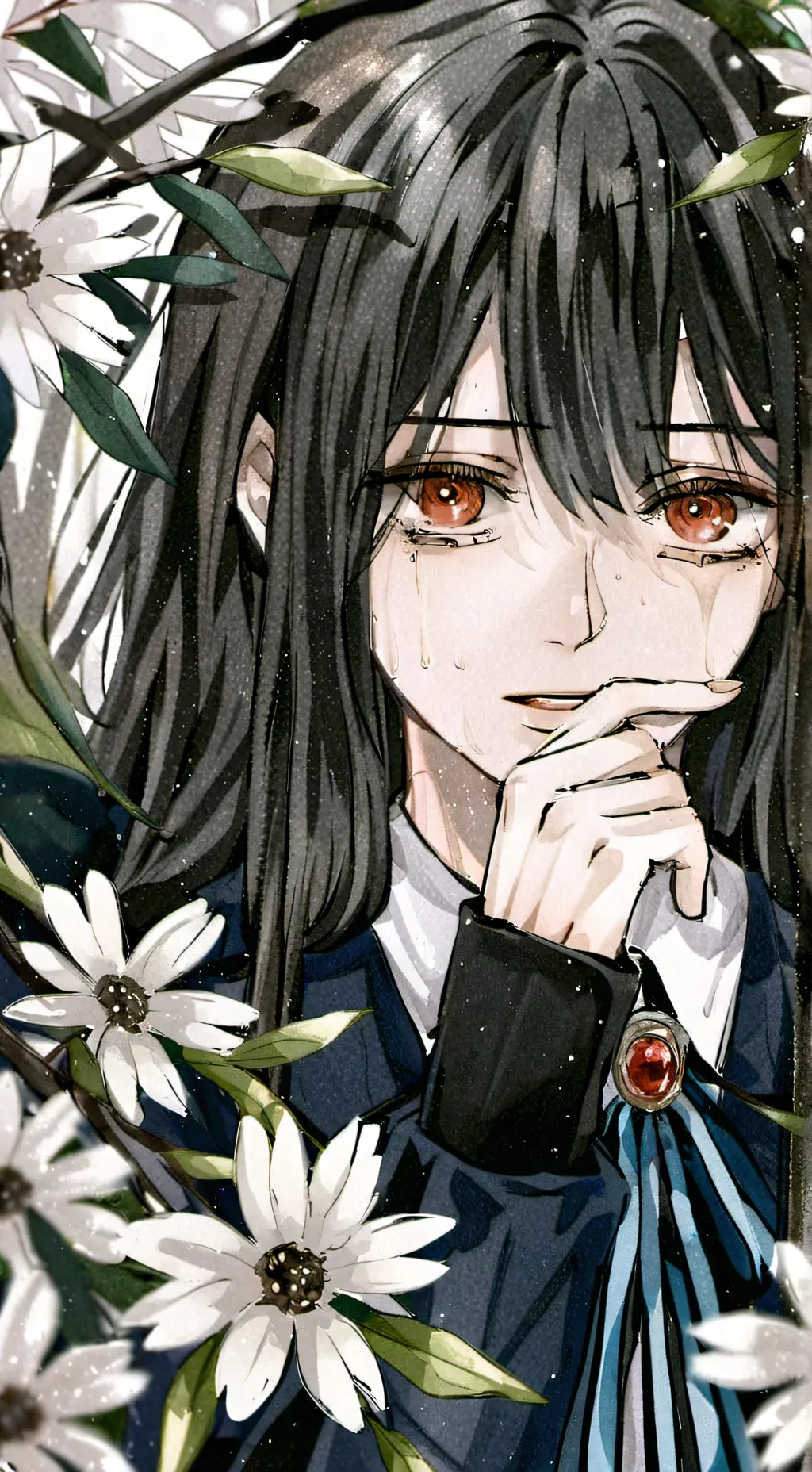 ai character: Mha SAD SAD background