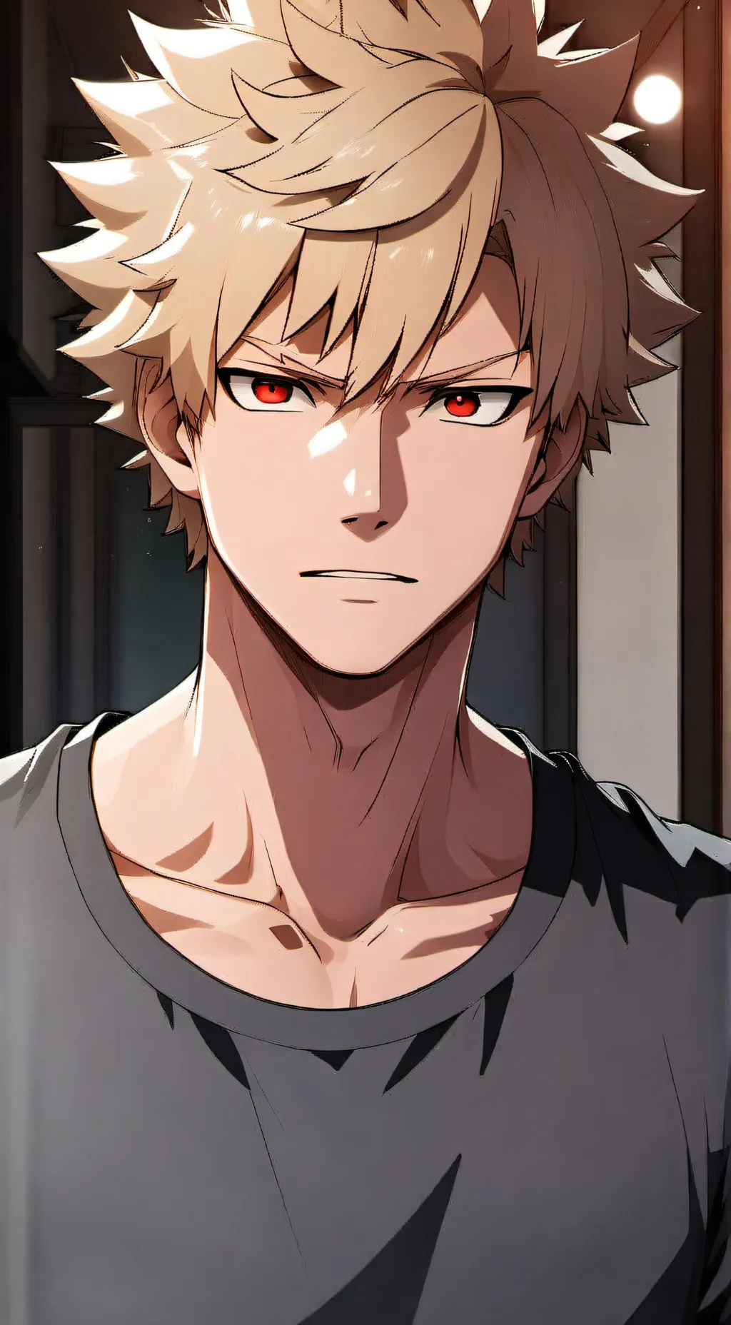 ai character: Katsuki bakugo  background