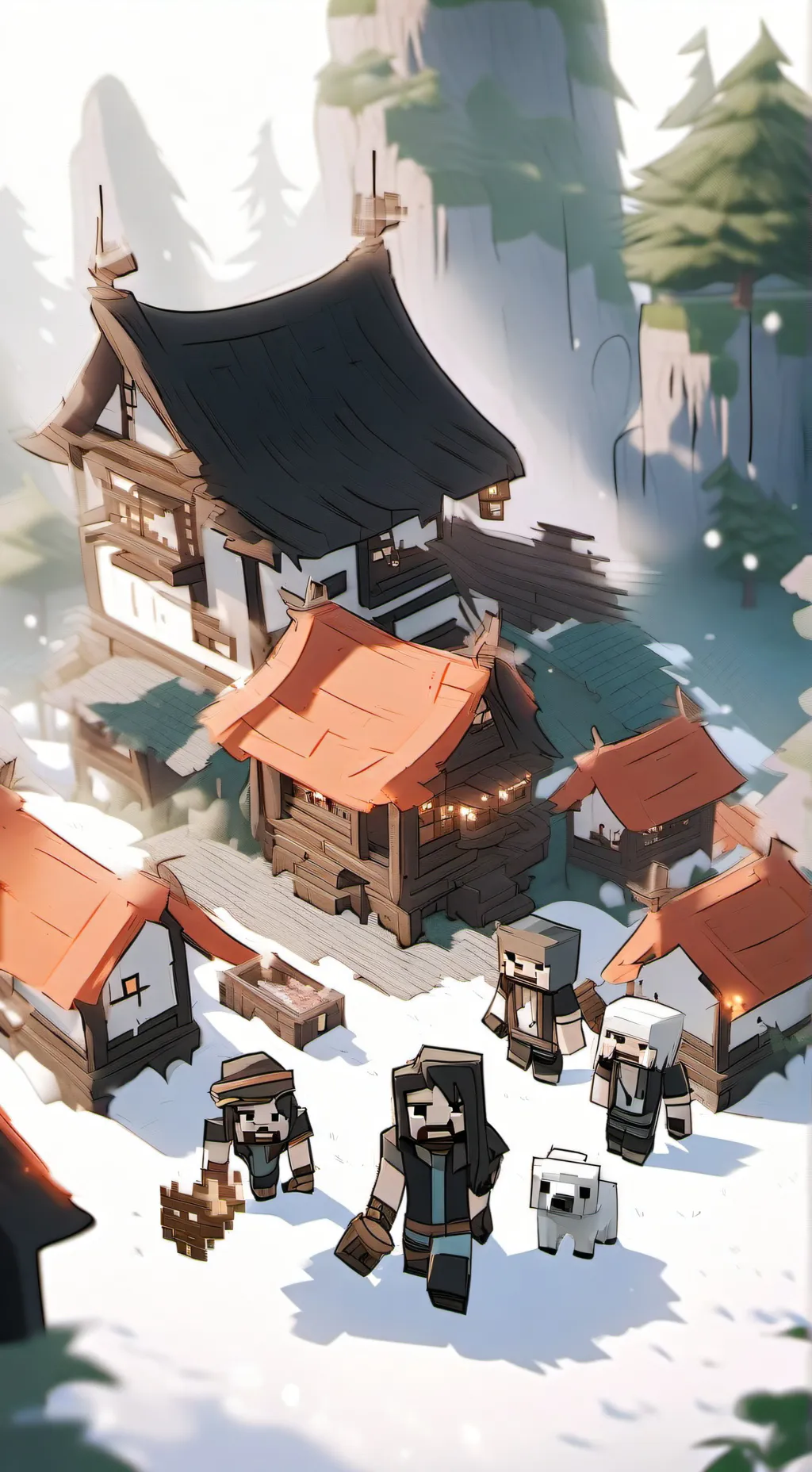 ai character: giant land background