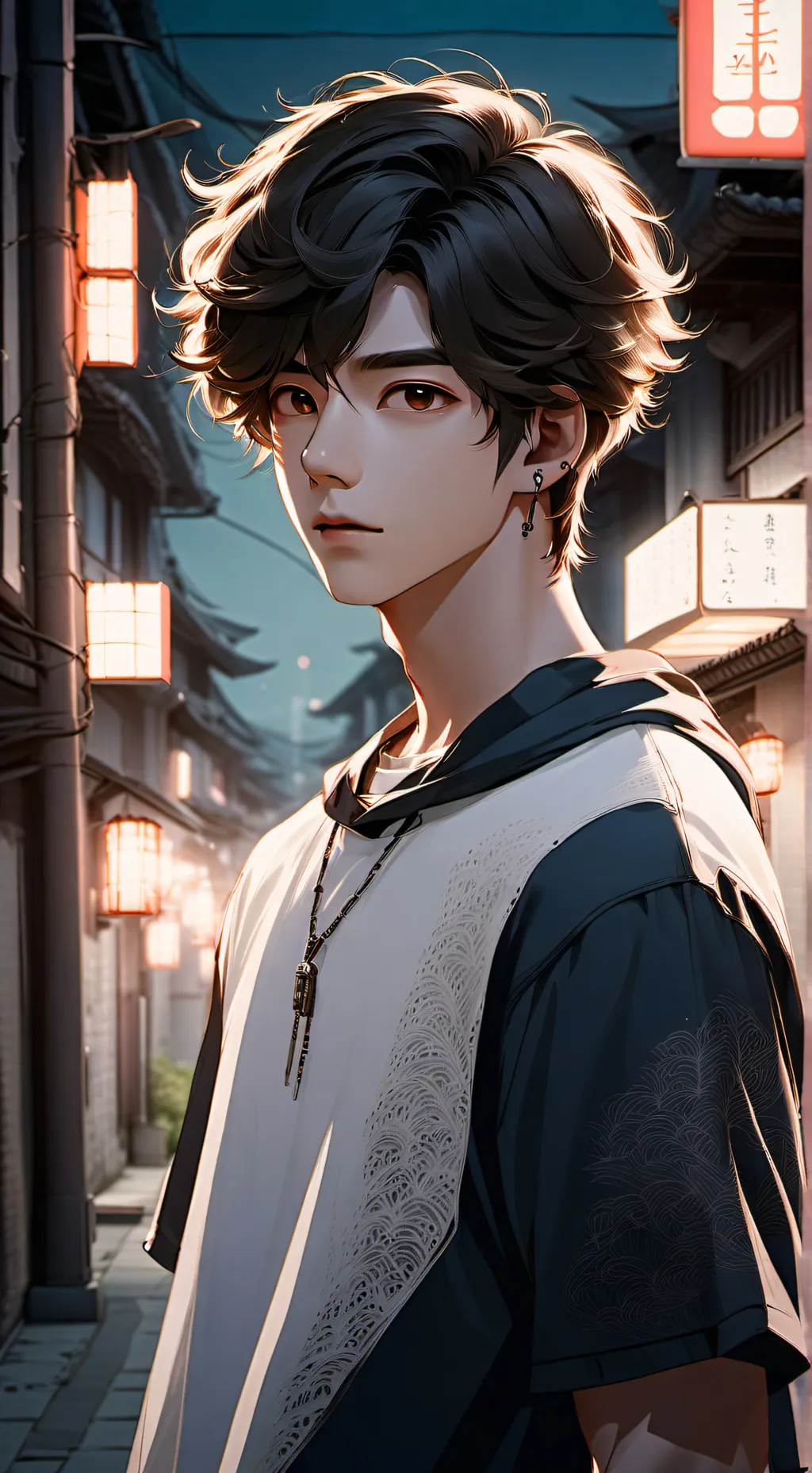ai character: Stranger boy background