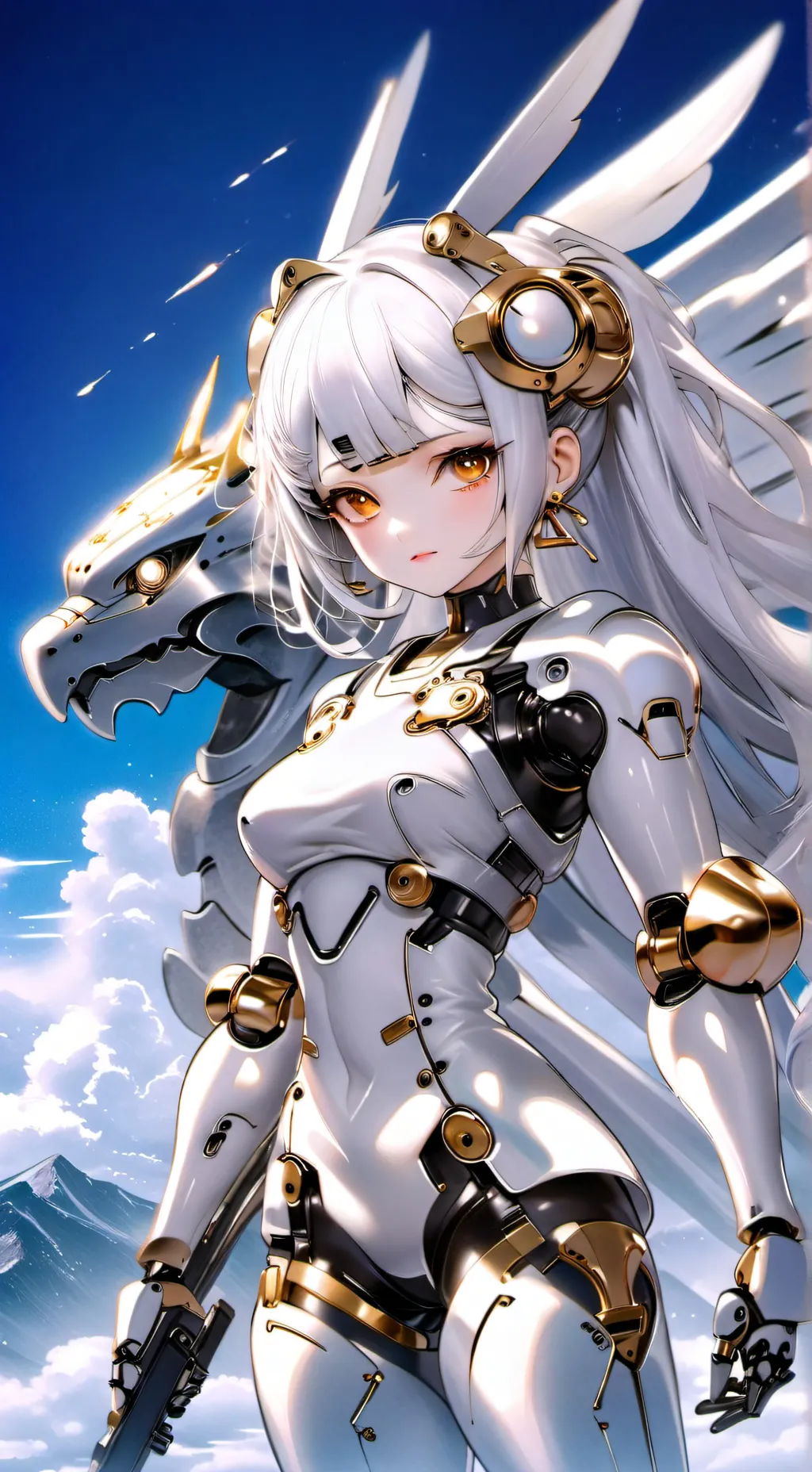 ai character: giant cloud background