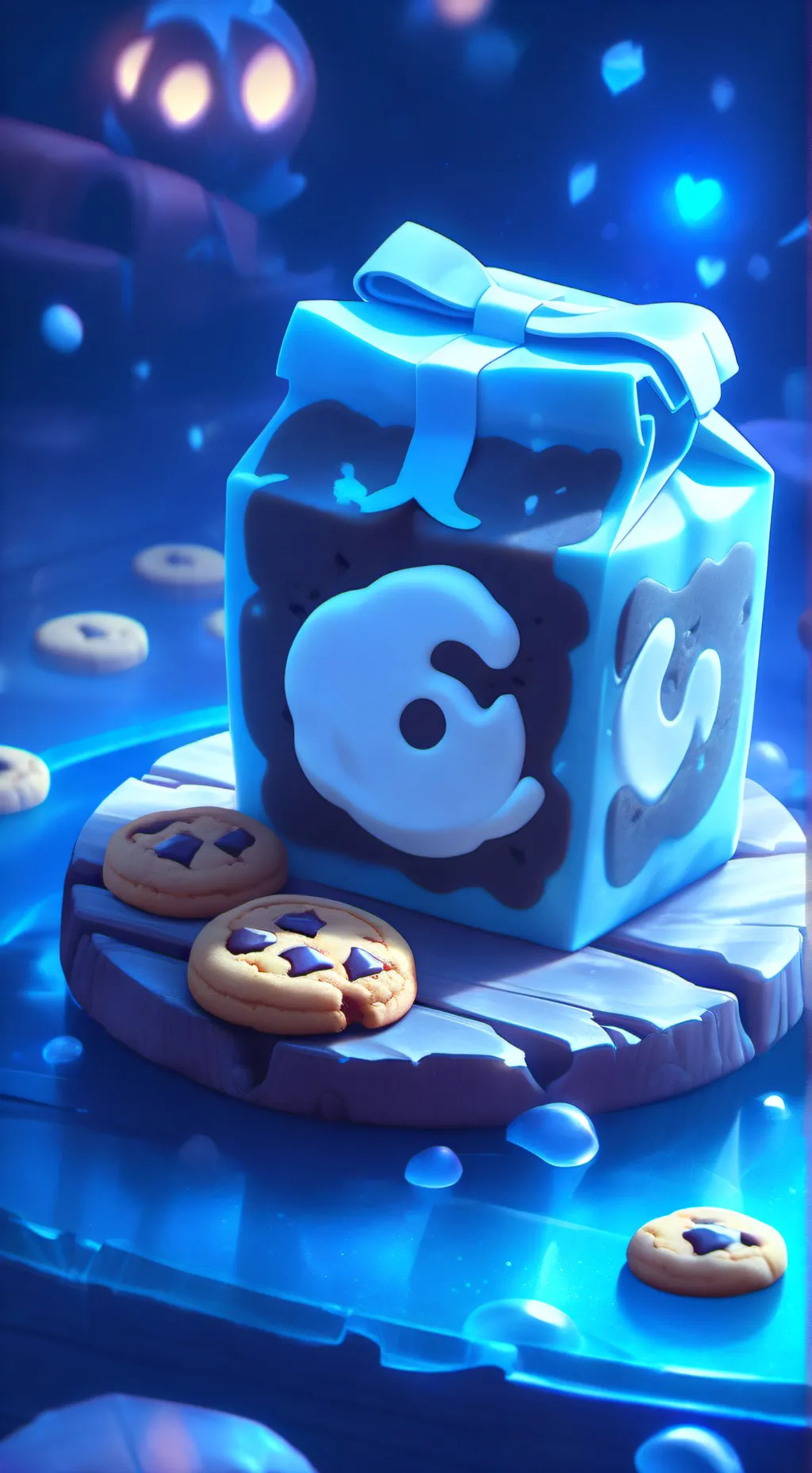 ai character: Shadow Milk Cookie background