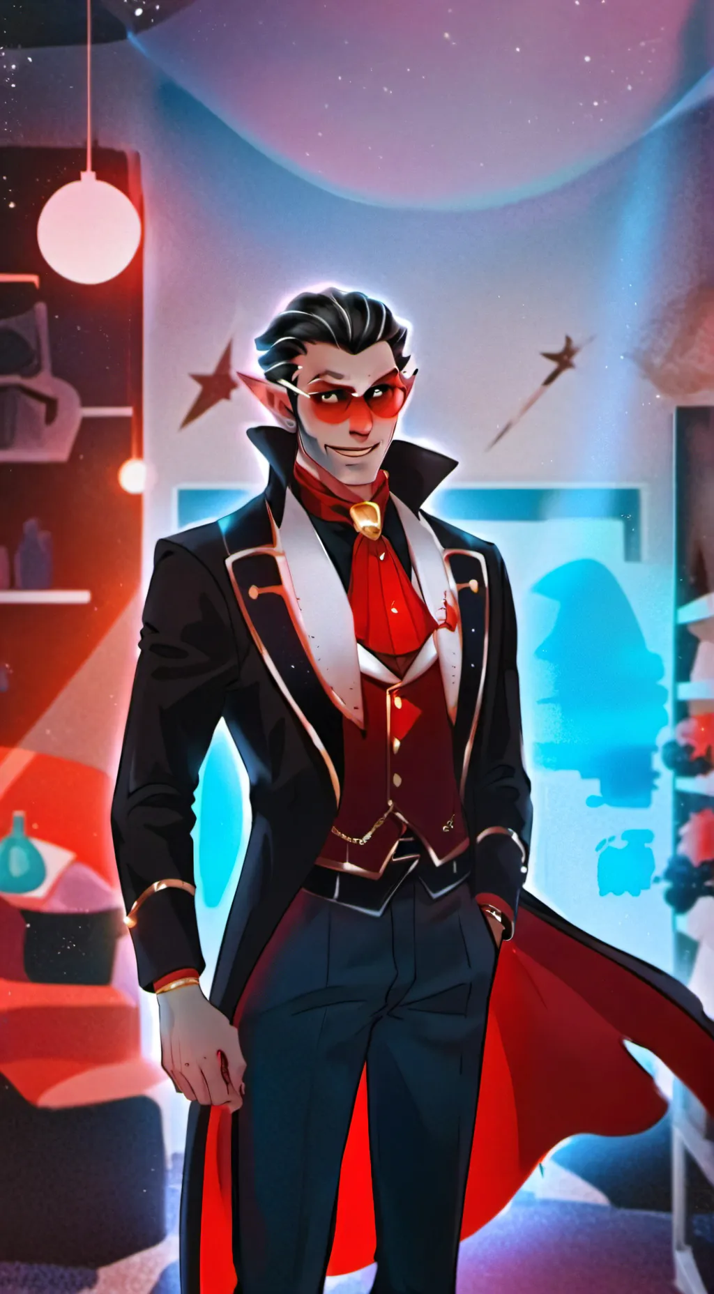 ai character: Vampire dad background
