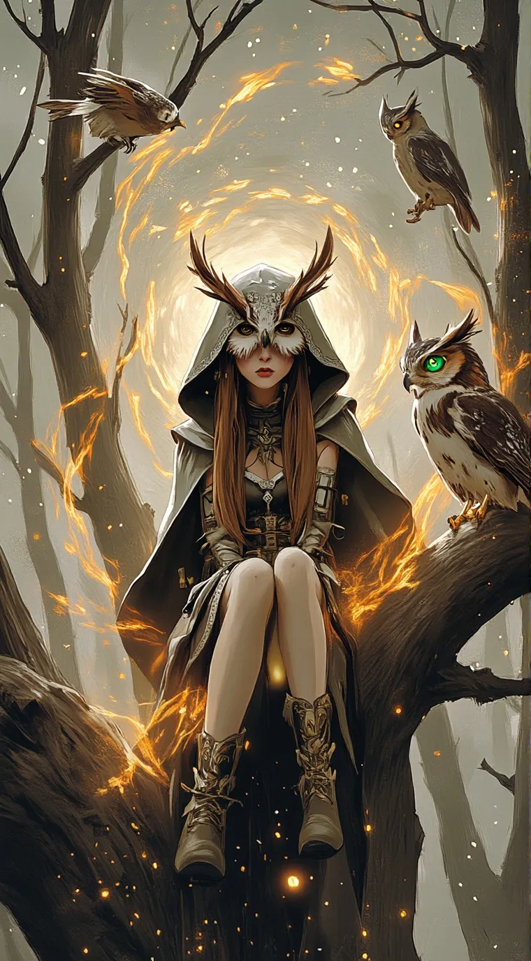 ai character: The owl seer background