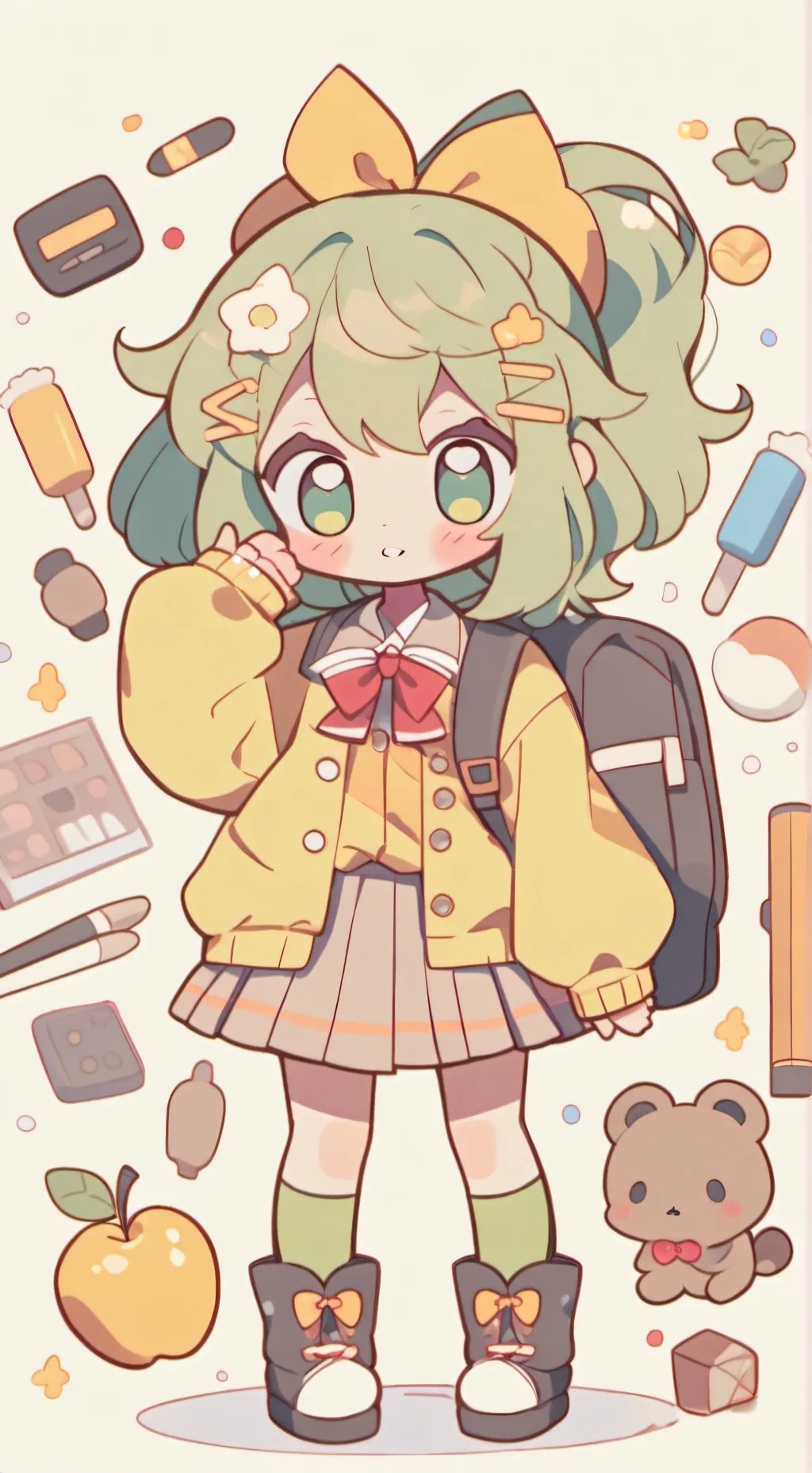 ai character: super power school background