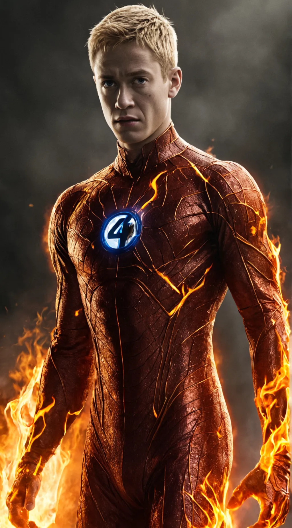 ai character: Human Torch background