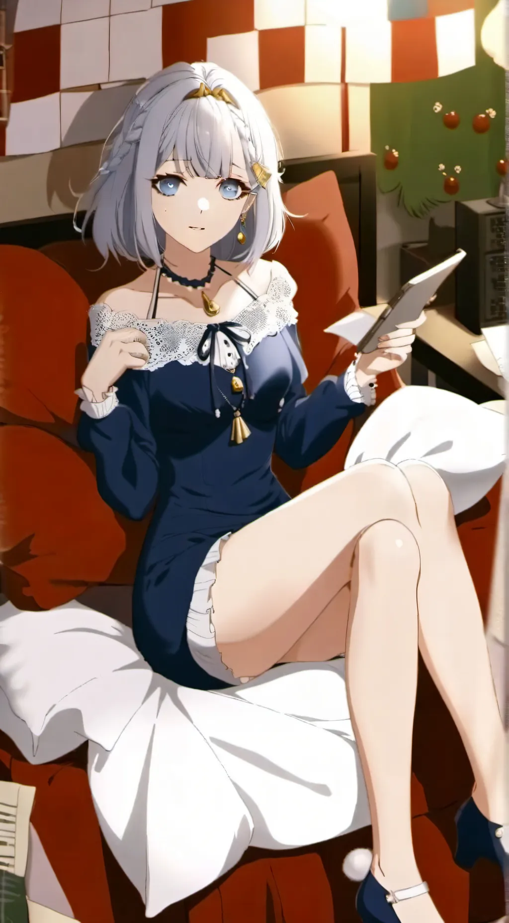 ai character: a girl cute background