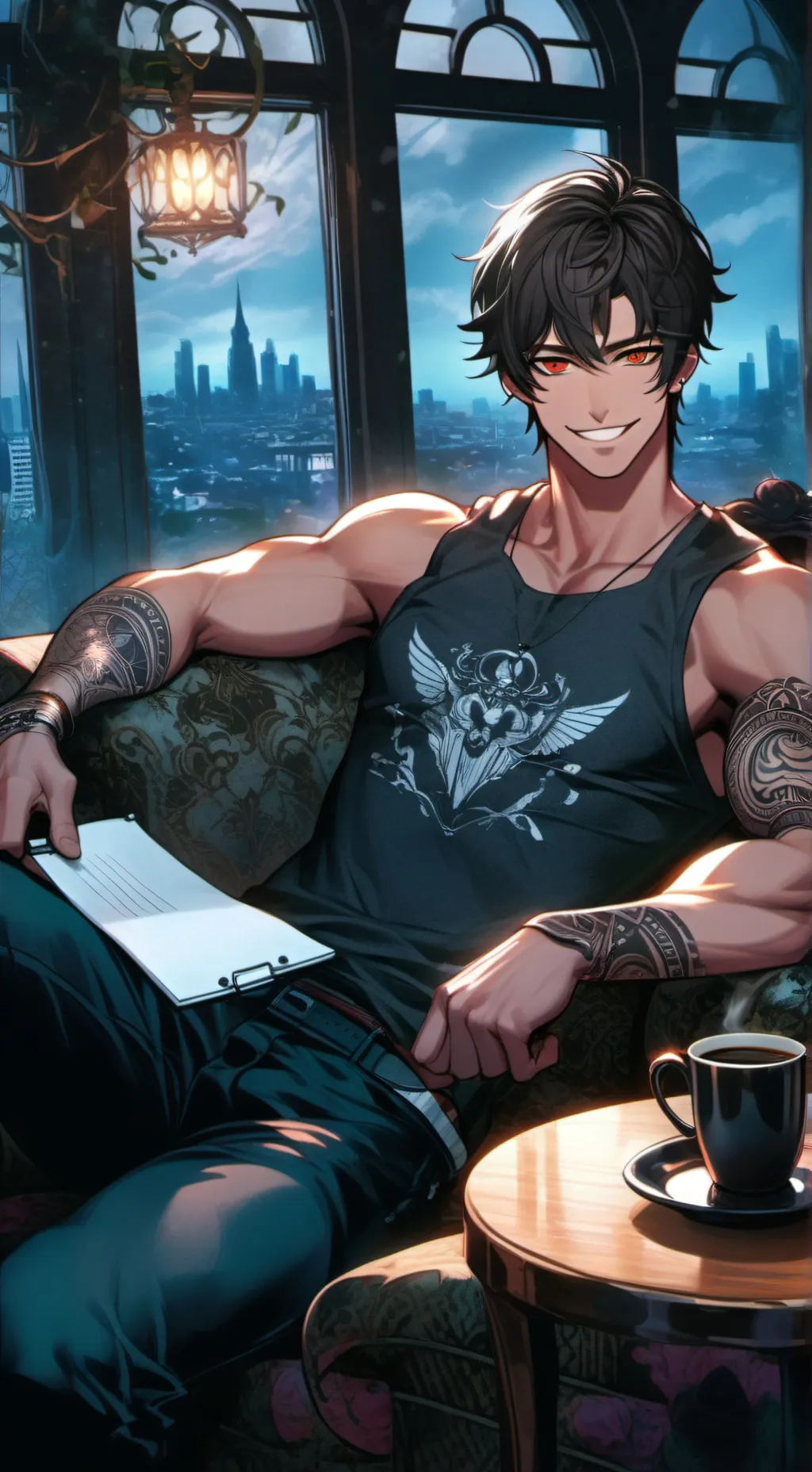 ai character: Adrien background