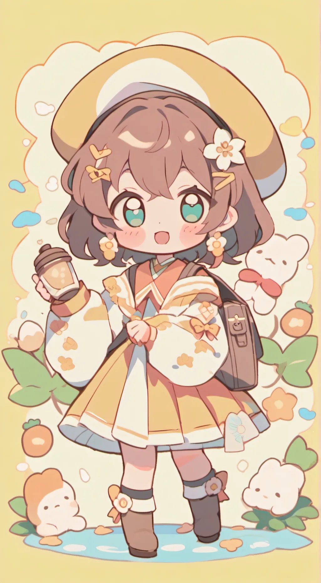 ai character: Baby Mia  background