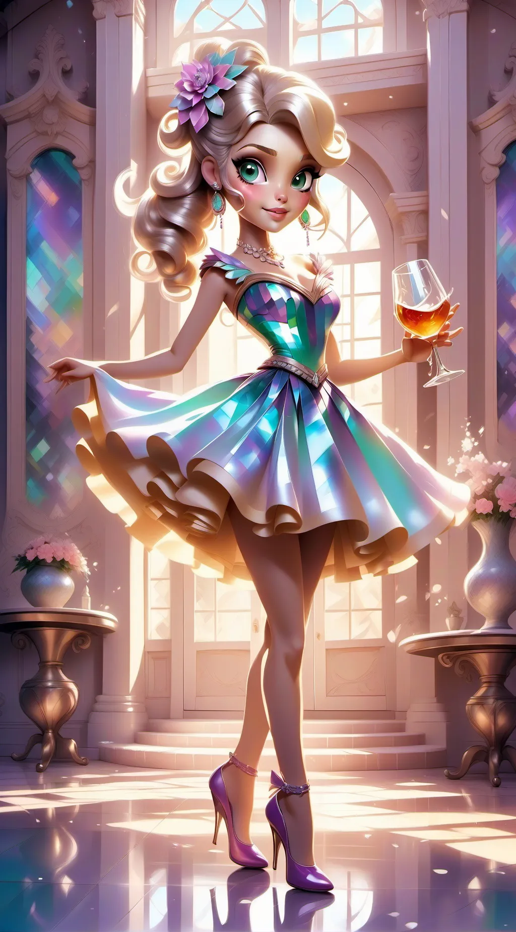 ai character: Lucy  background