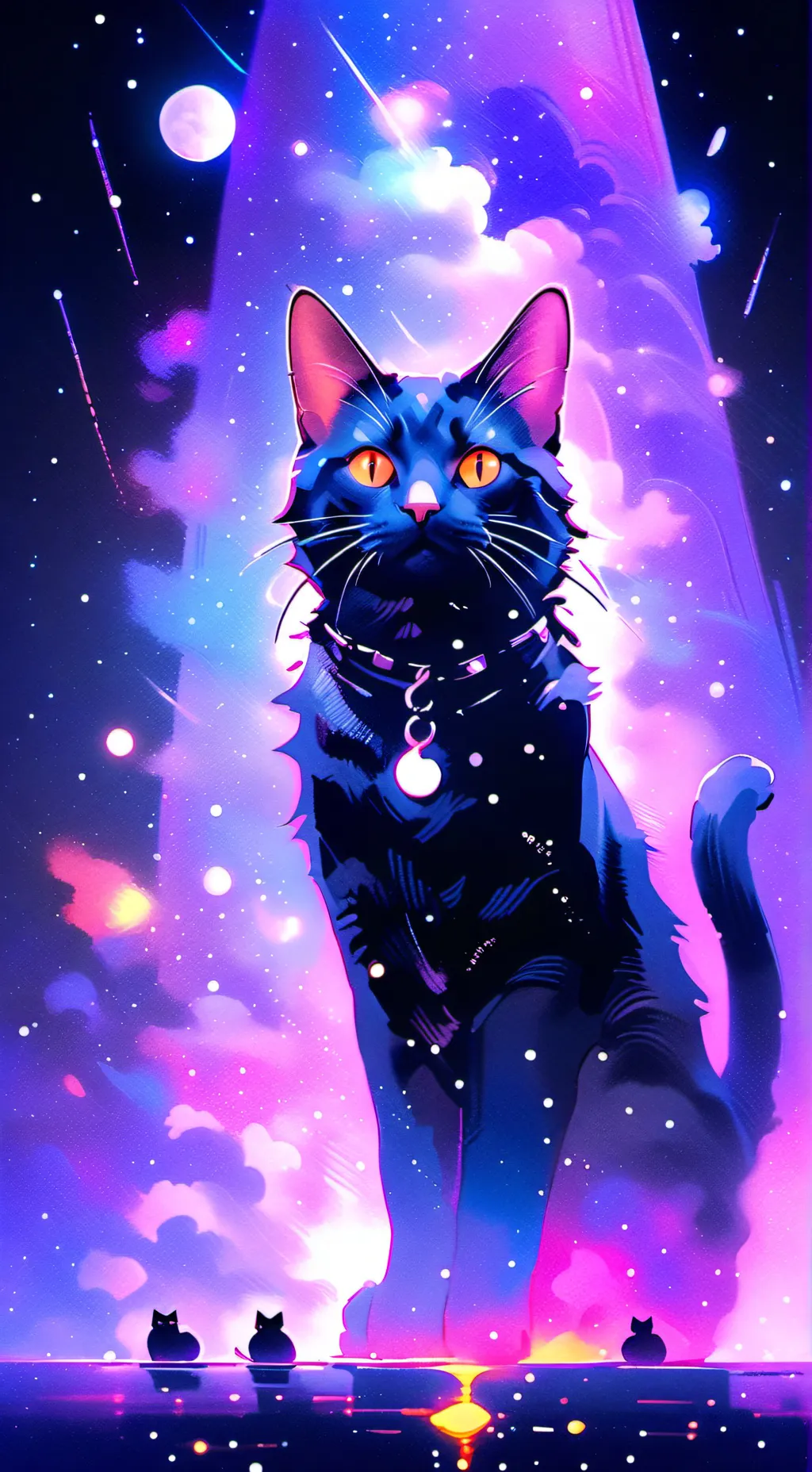 ai character: Galaxie background