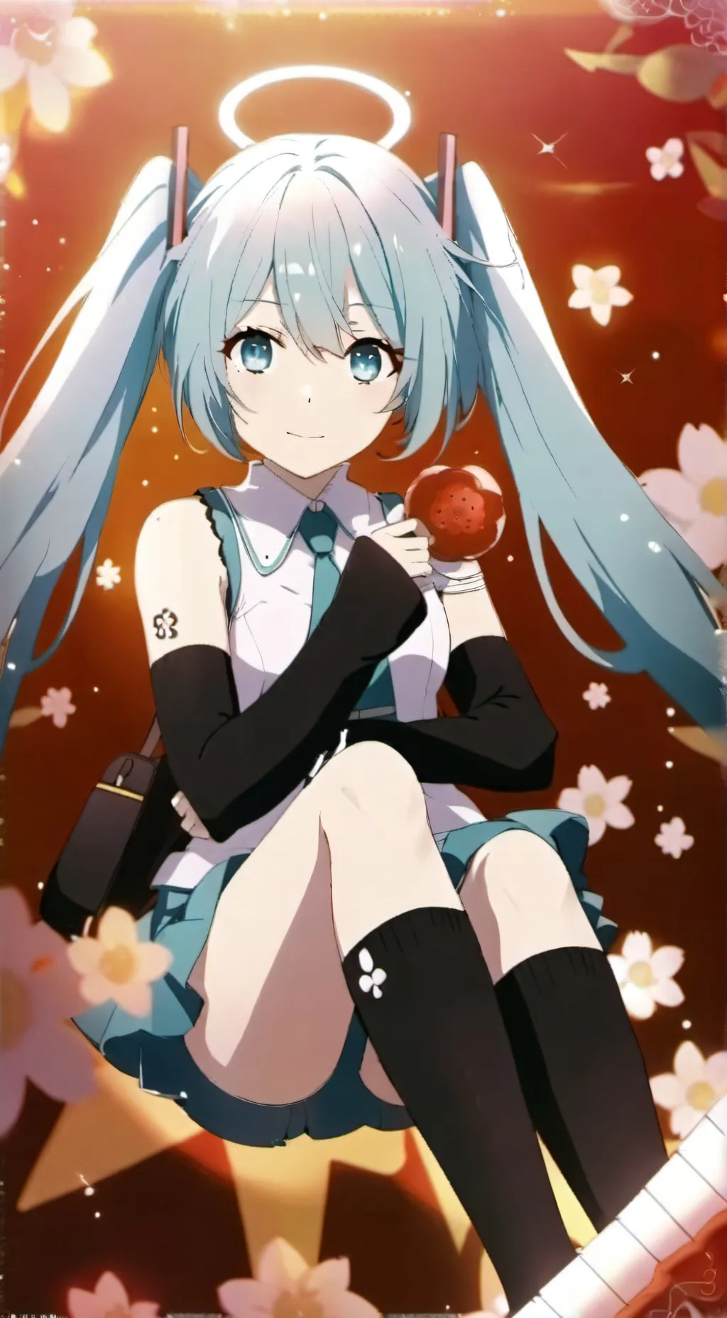 ai character: Vocaloid Christmas background