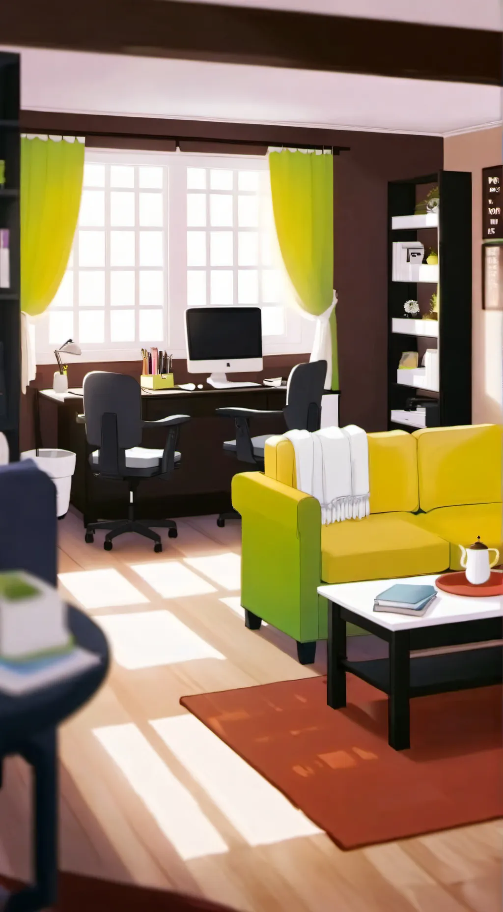 ai character: Mha dorm day! background