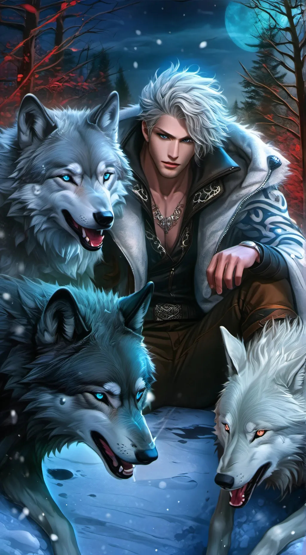 ai character: Silver background