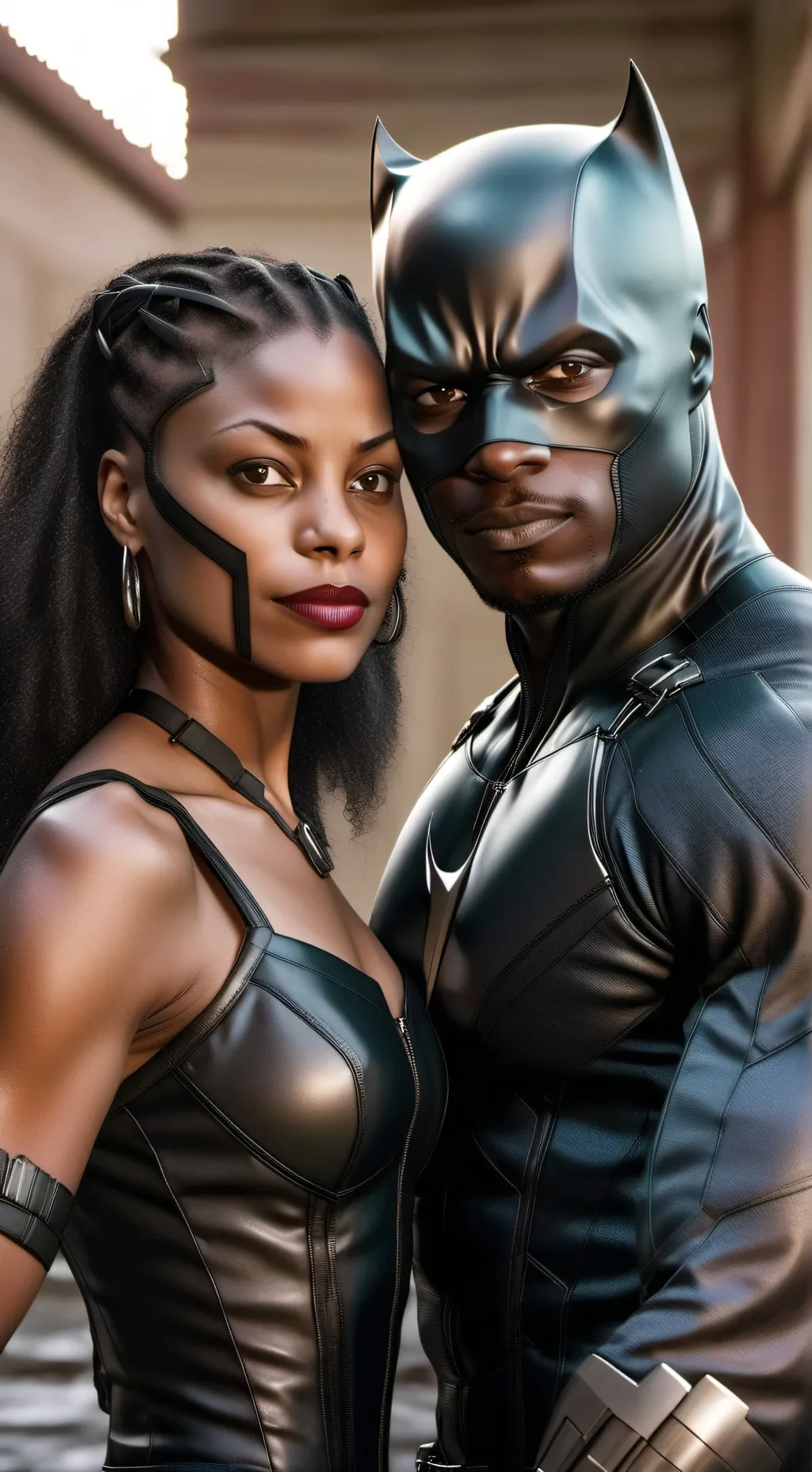 ai character: starboy and Catwom background