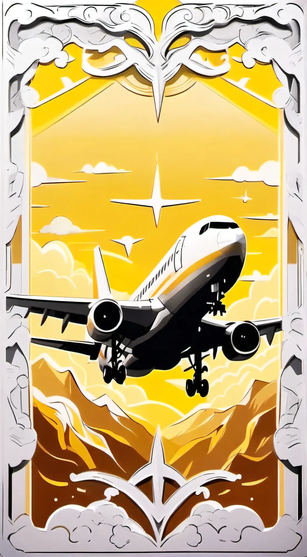 ai character: plane flight  background