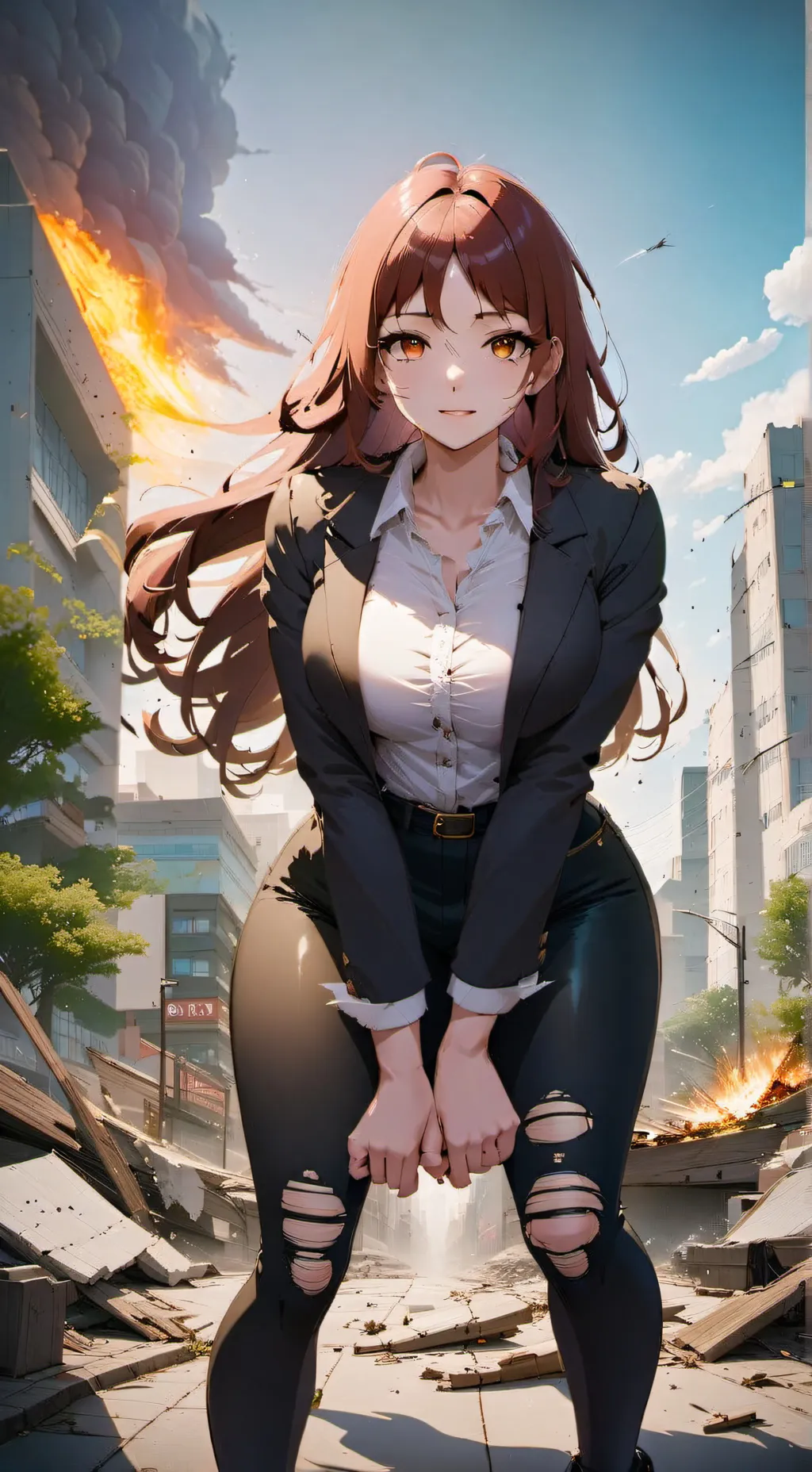 ai character: Madame Z. Kaiju background