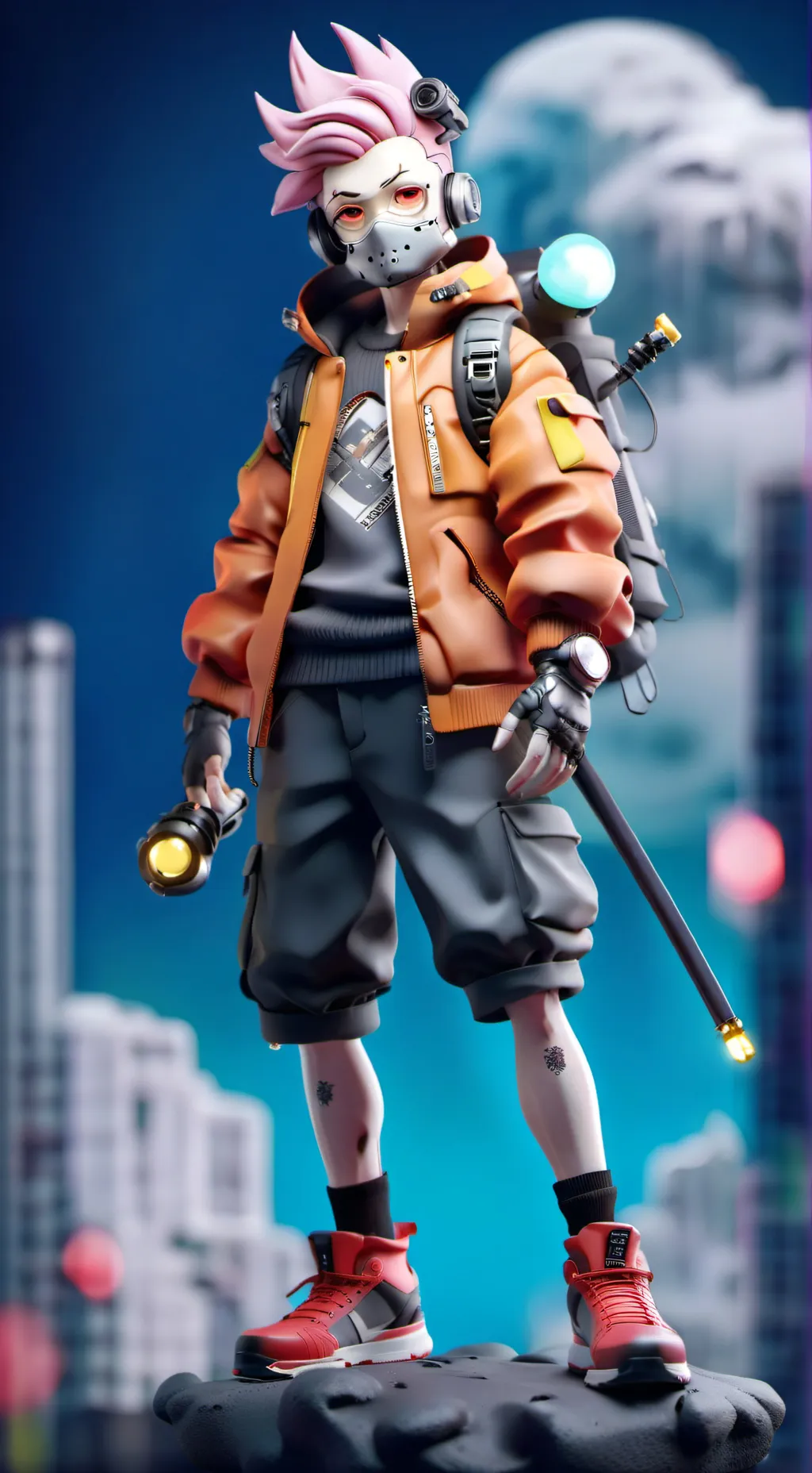 ai character: glisten x boxten  background