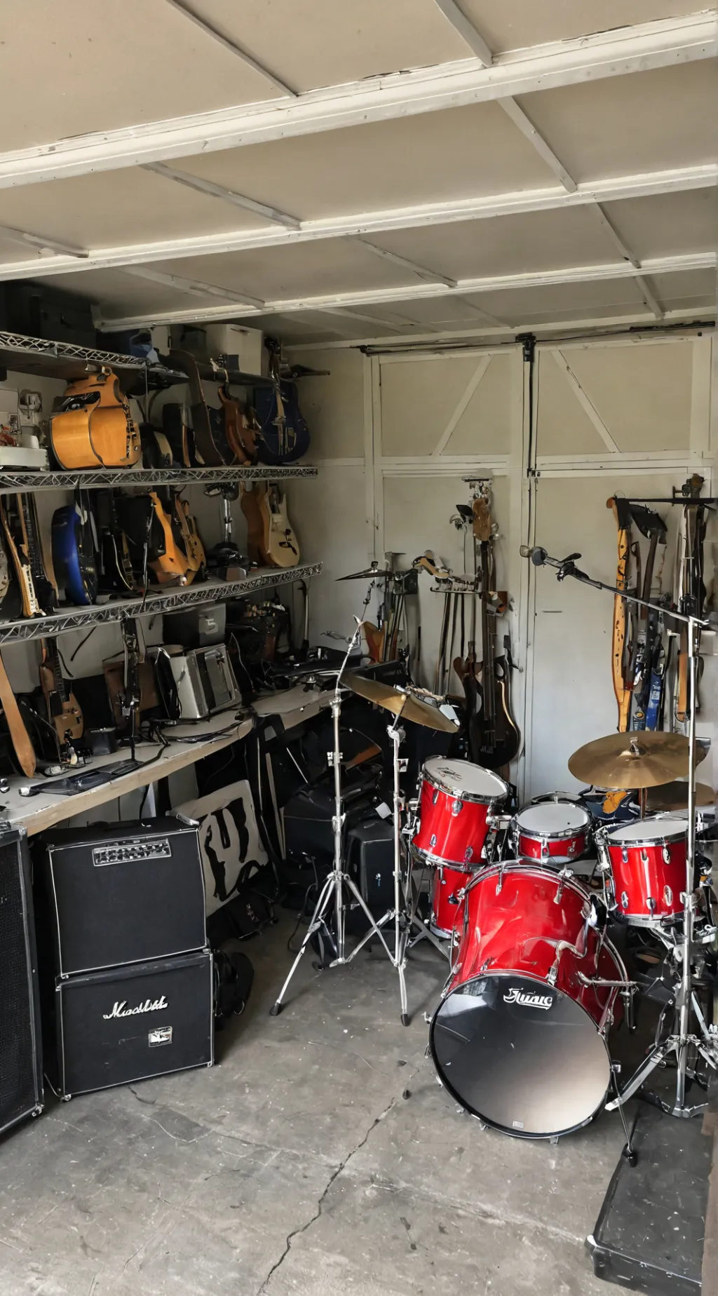 ai character: garage band background