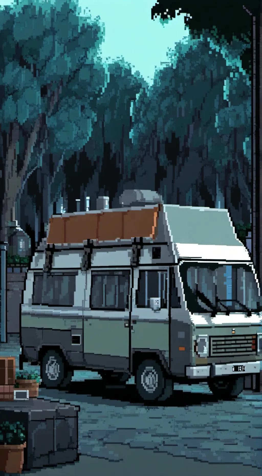 ai character: Cc road trip  background