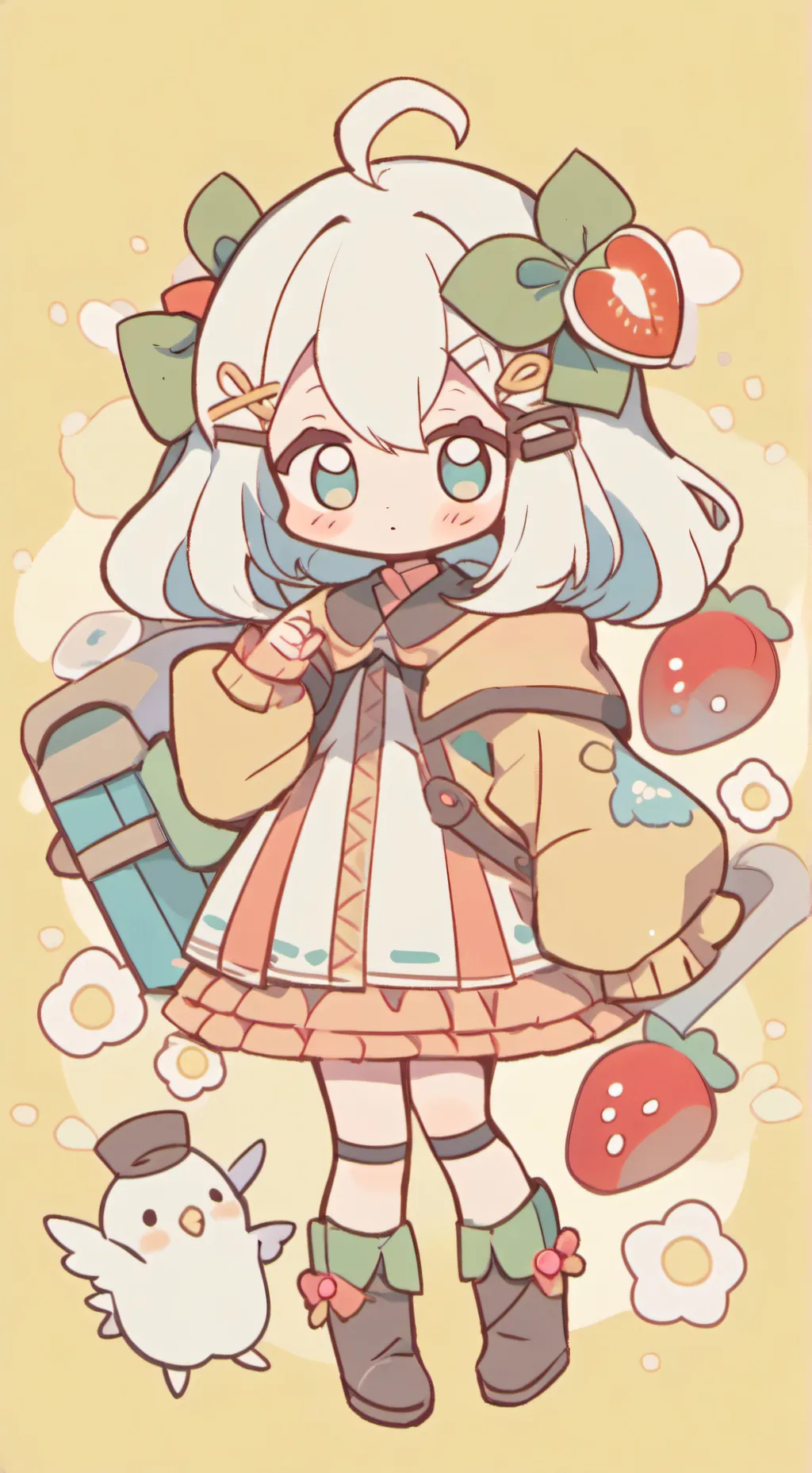 ai character: Strawberrycookie🍪🍓 background