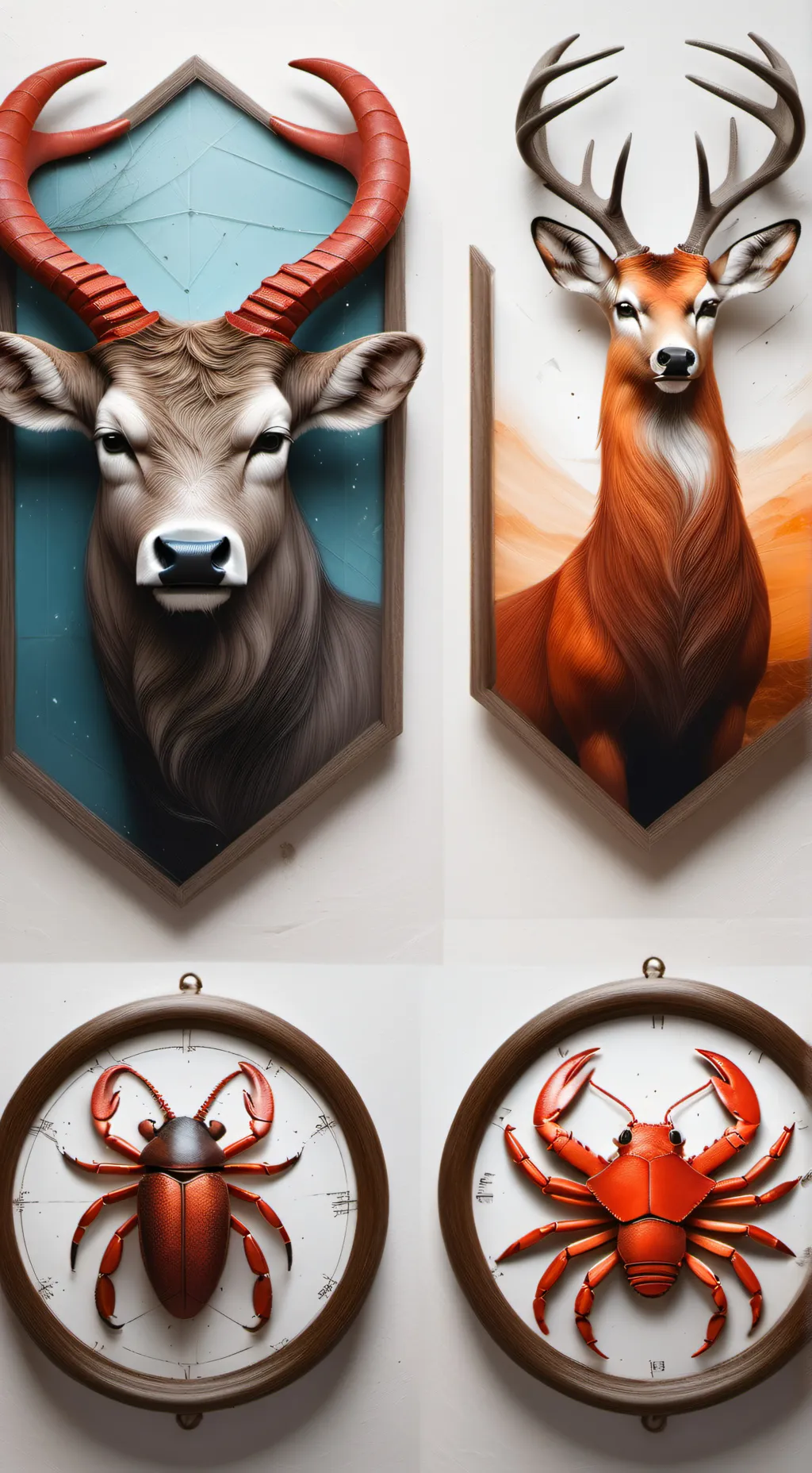 ai character: zodiac sign  background