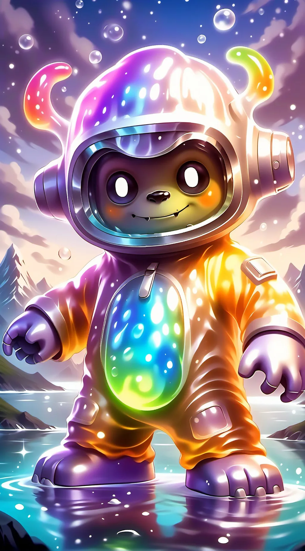 ai character: Yeti tubby background