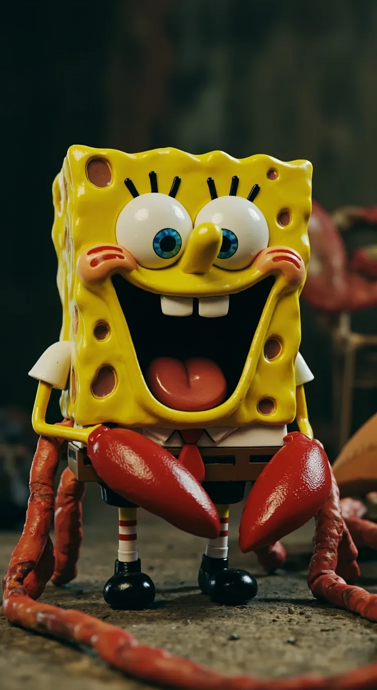 ai character: Cursed sponge￼ background