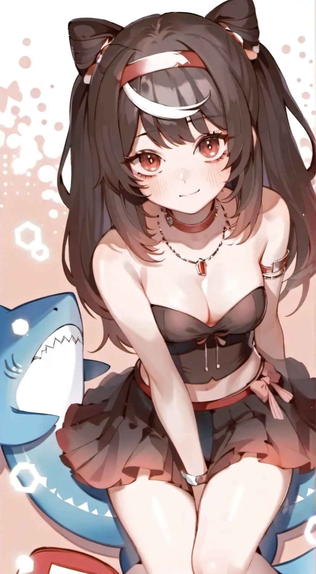 ai character: shark girl background