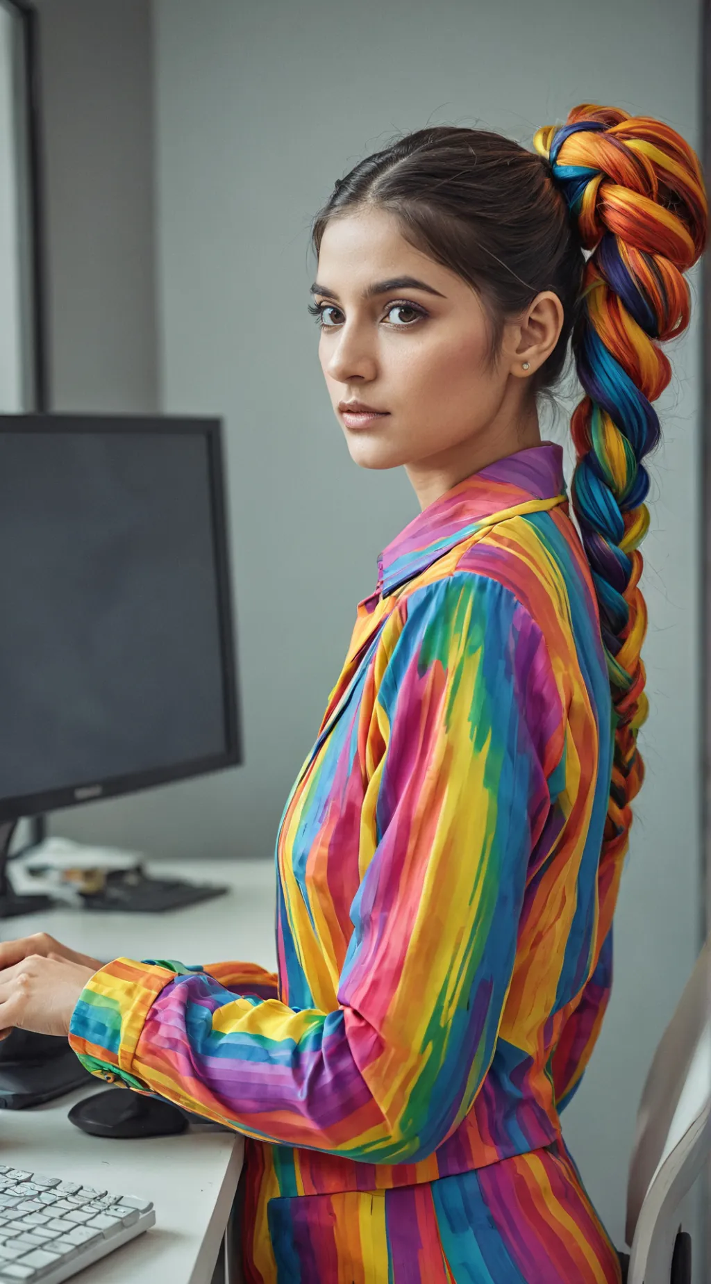 ai character: Customer support  background