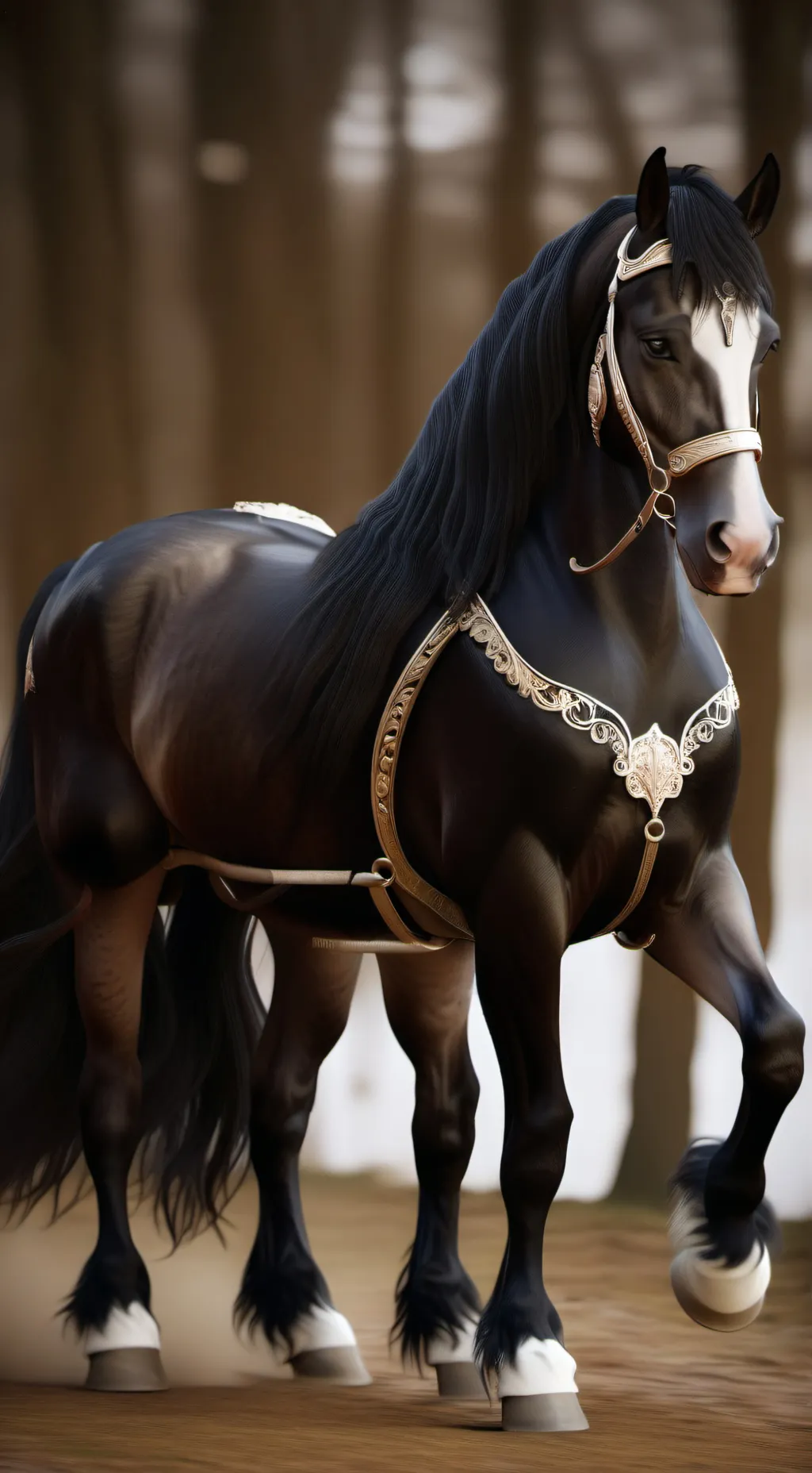 ai character: horses as humans background