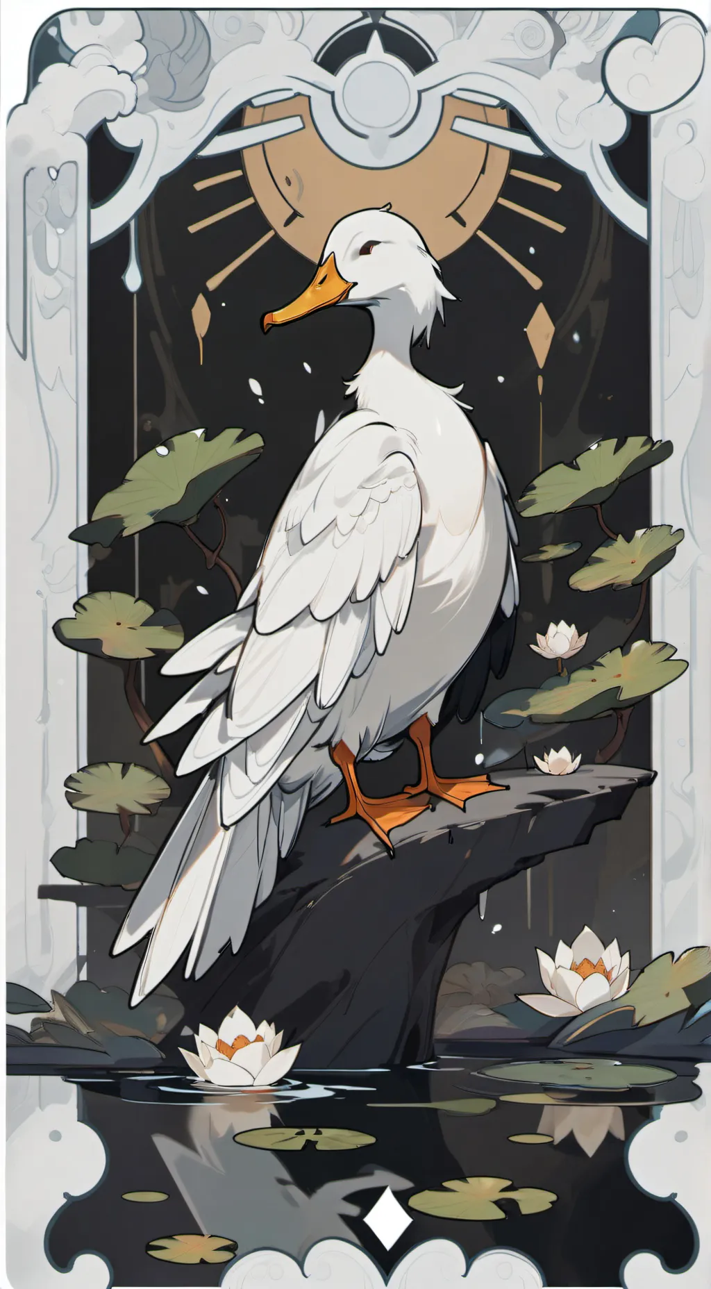 ai character: duckgod background